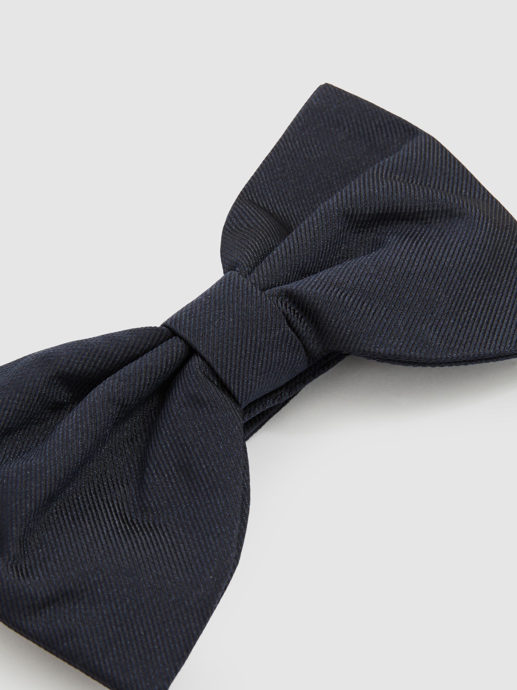 Grosgrain Silk Bow Tie in Navy - image 3