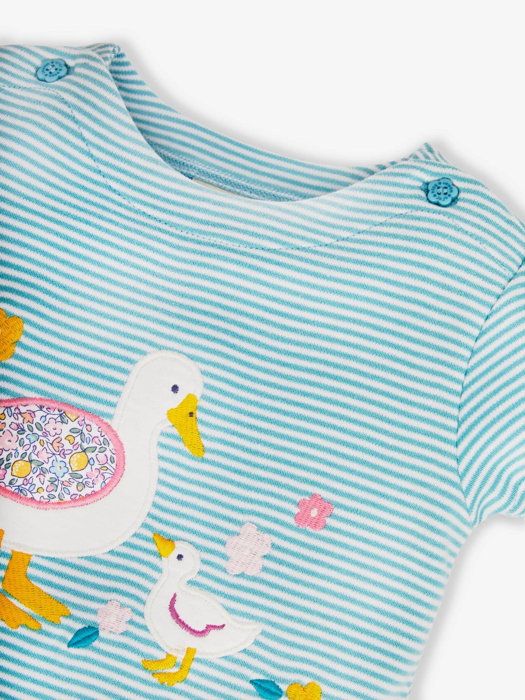 Duck Egg Stripe Duck Appliqué T-Shirt - Image 2 of 3