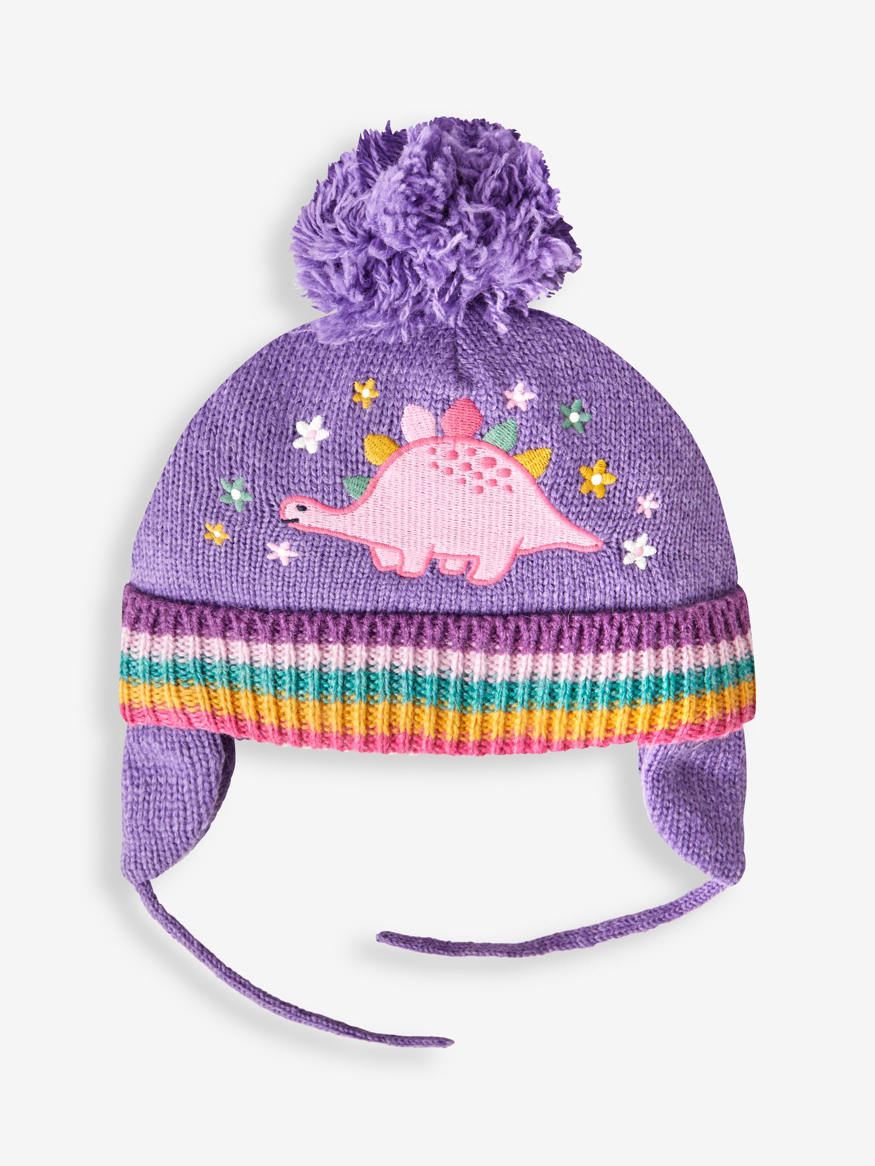 Lilac Girls' Pretty Dinosaur Embroidered Hat - Image 2 of 3