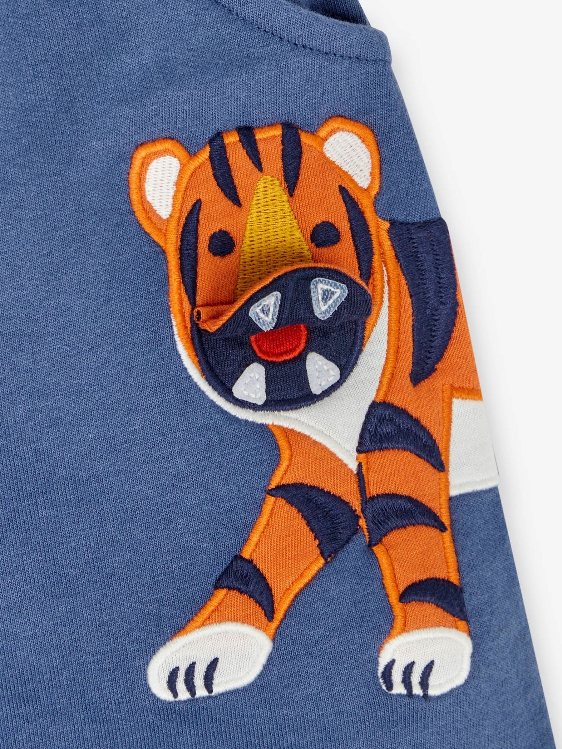 Indigo Tiger Appliqué With Pet In Pocket Shorts - Image 7 of 7