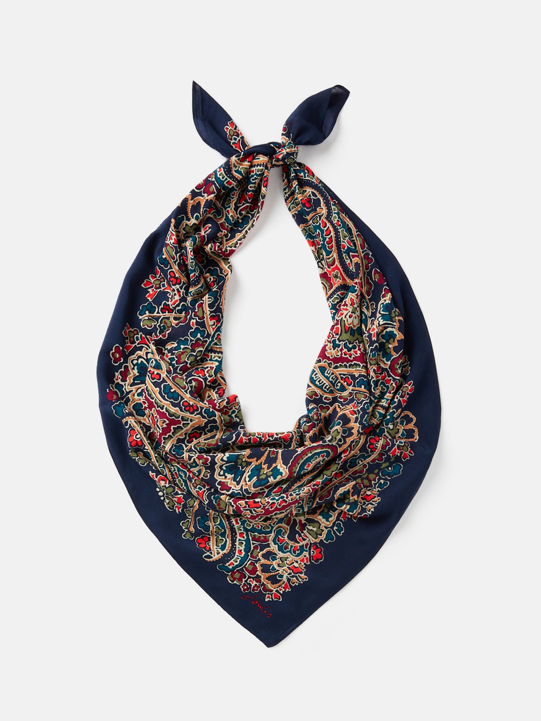 Middleton Navy Printed Square Scarf - Image 4 of 6