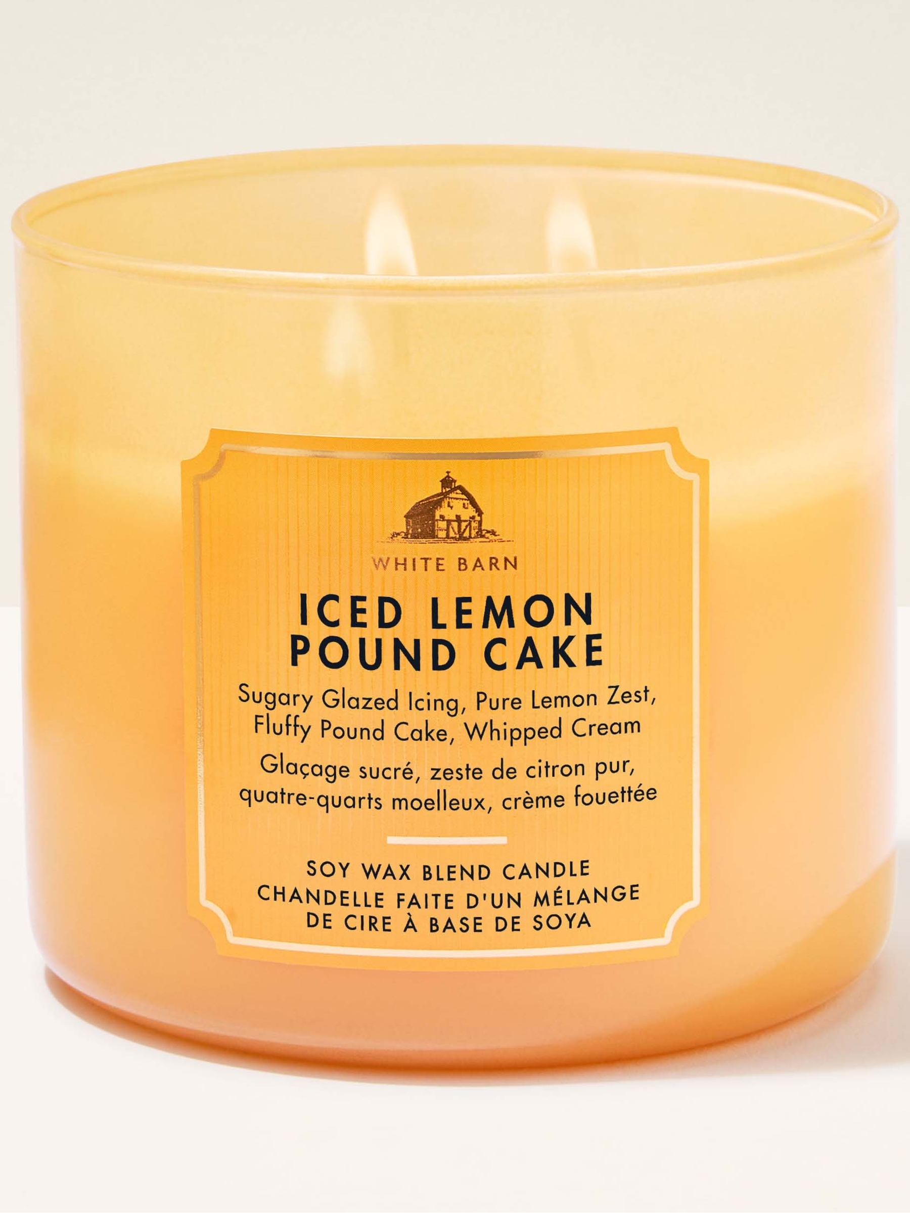 Iced Lemon Pound Cake Candle 411g 3 Wick - Image 1 of 3