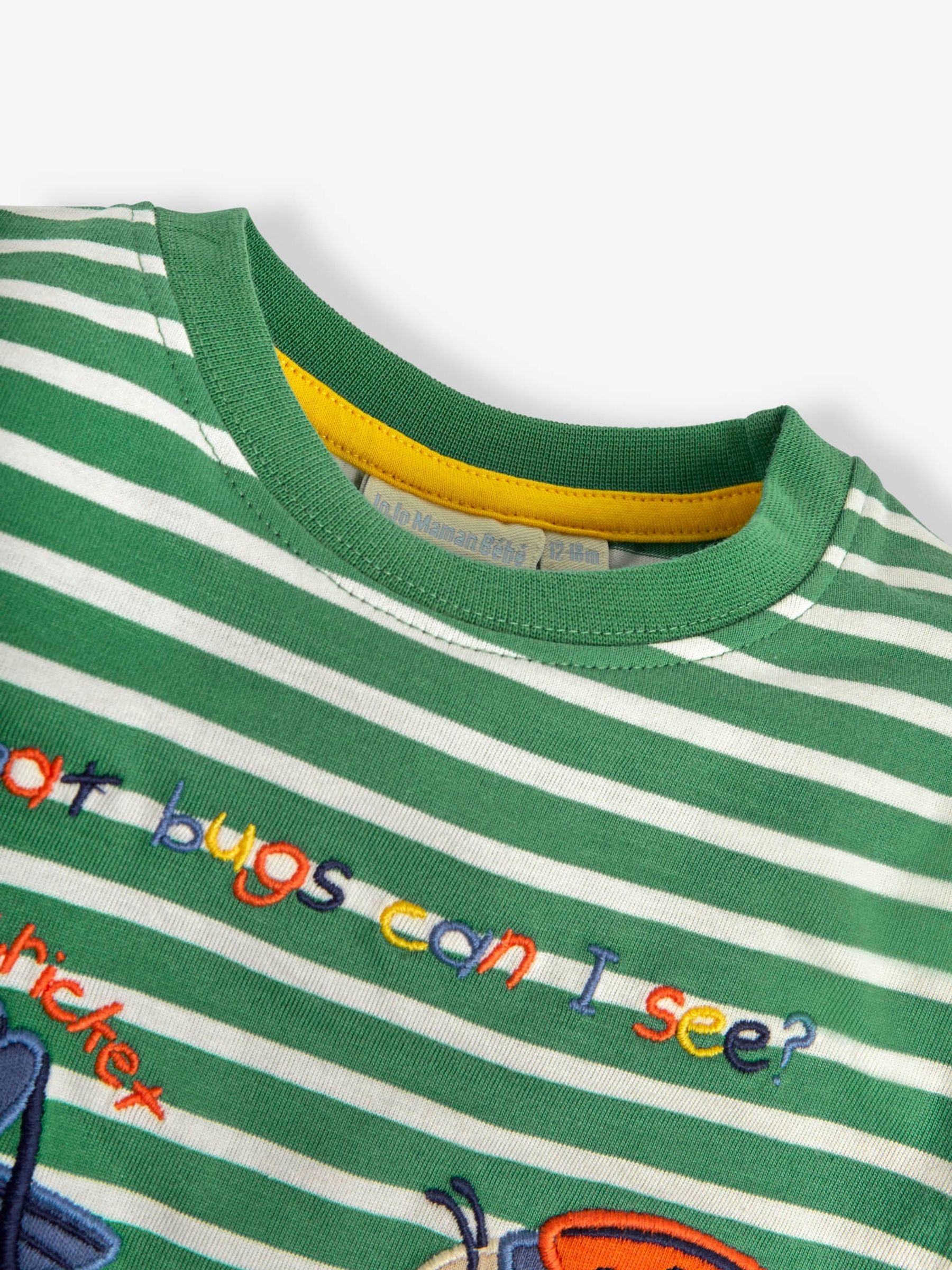 Khaki Stripe Bugs Appliqué T-Shirt - Image 2 of 2