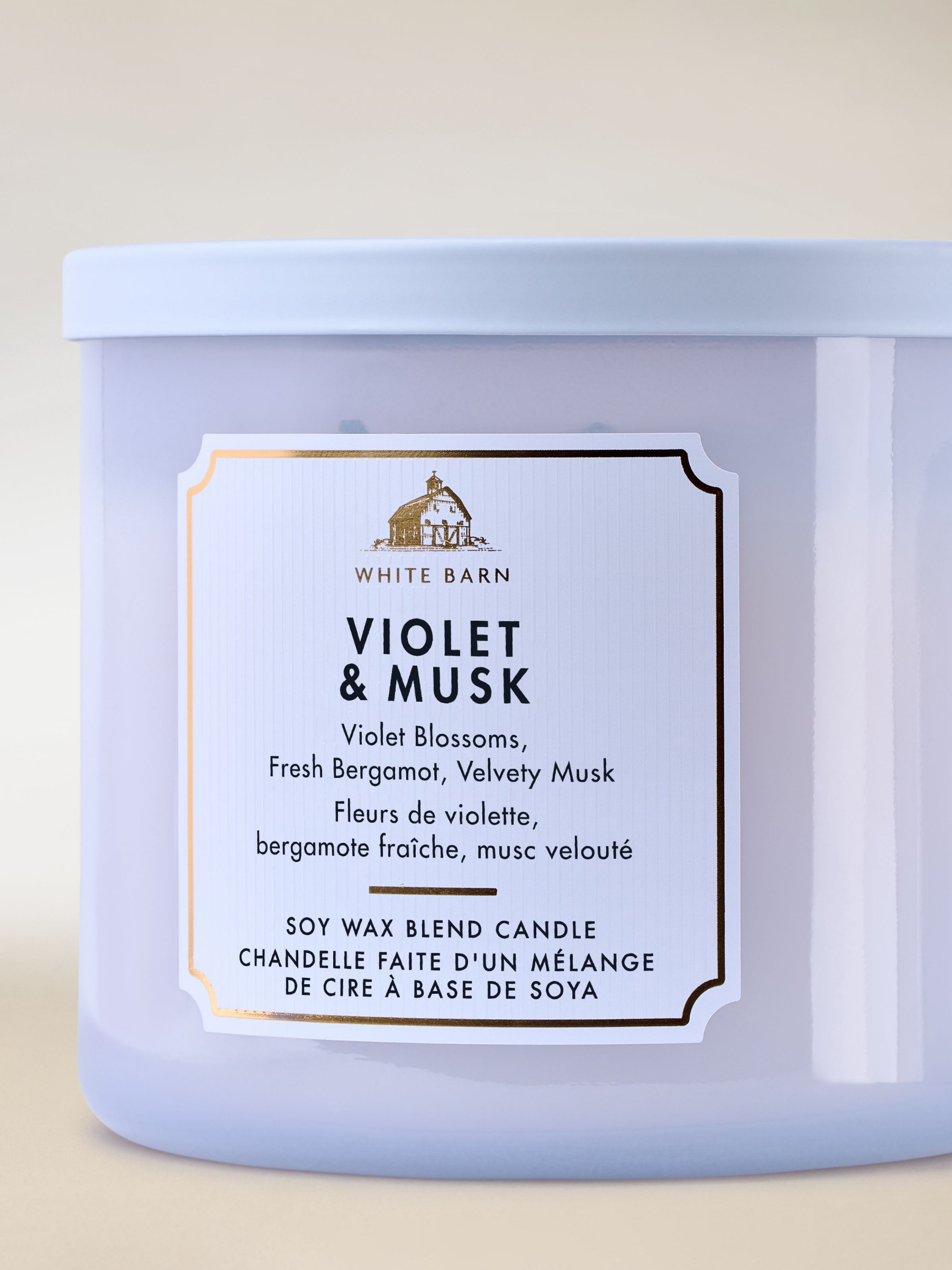 Violet & Musk Candle 411g 3 Wick - Image 2 of 3
