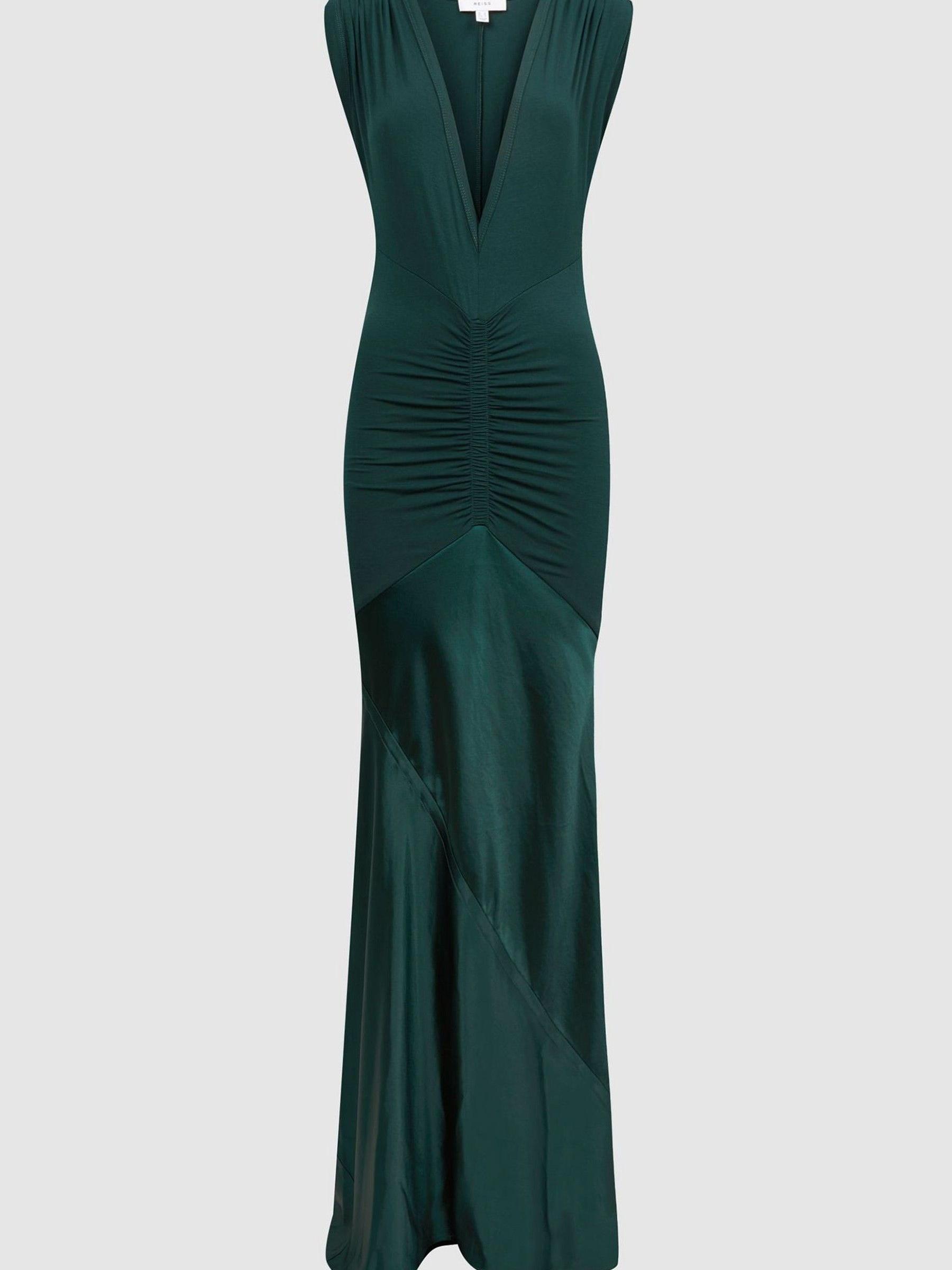 【海外限定】REISSドレス☆Teal Daniella Sheer Ruched Maxi Dre REISS Daniella Ruched Maxi Dress | Bloomingdale's