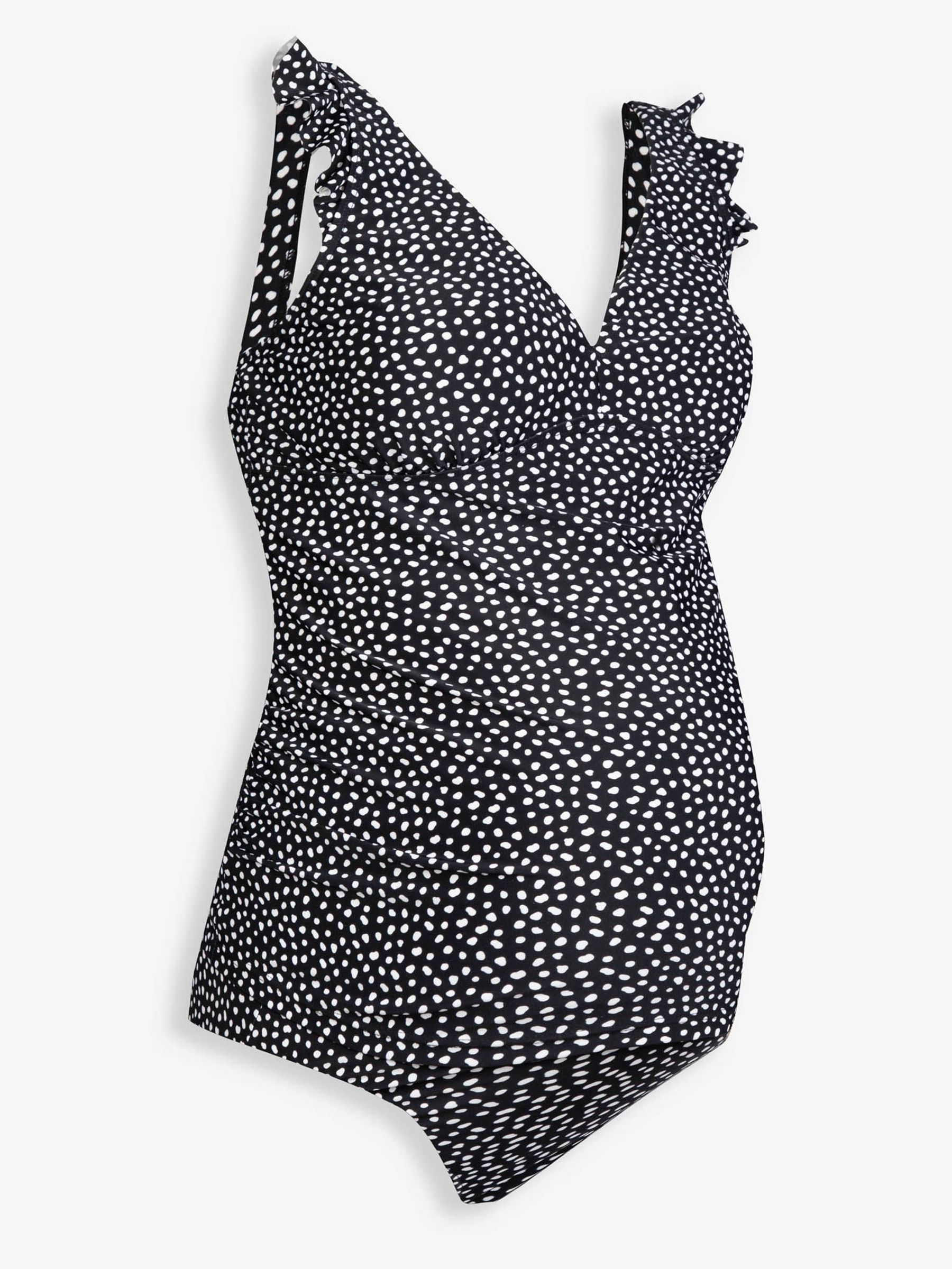 Black Spot Frill Maternity Tankini Set - Image 4 of 5