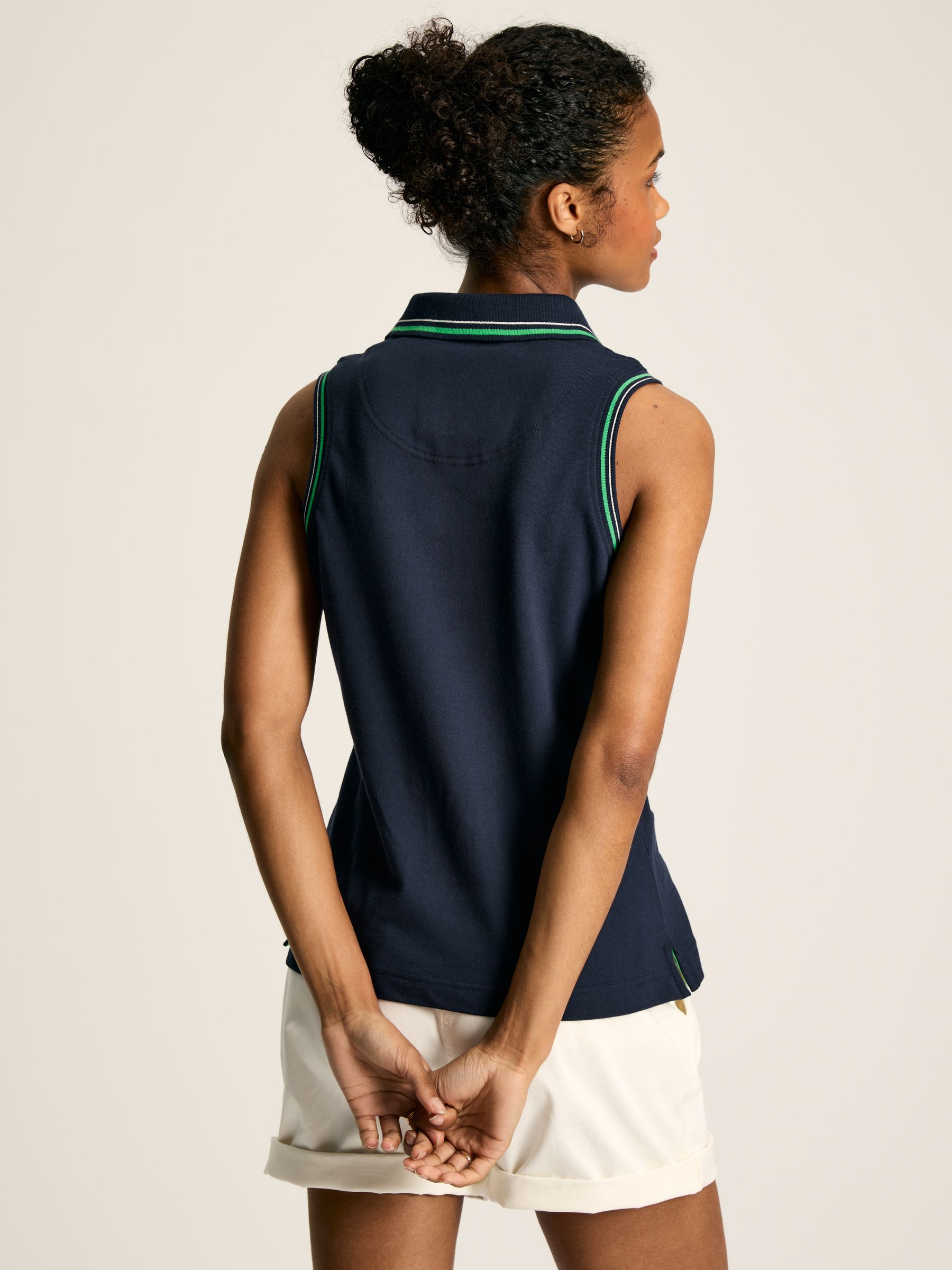 Rally Navy Sleeveless Polo Shirt - Image 2 of 7