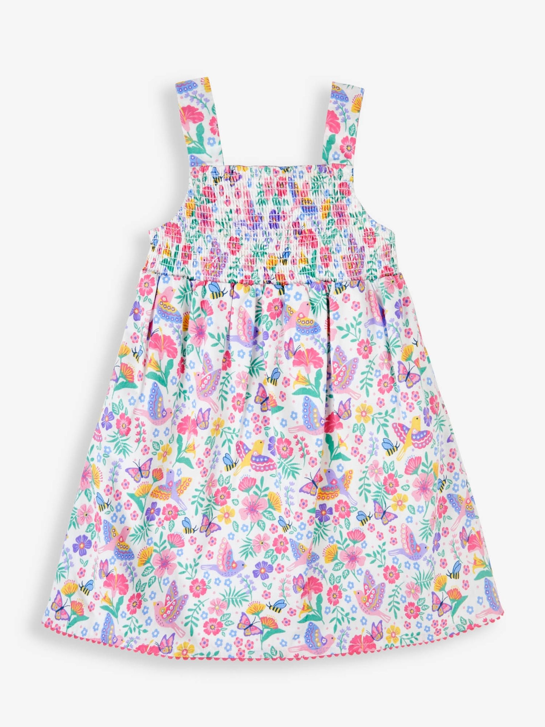 White Bird Floral Print Smocked Summer Dress - Image 3 of 4