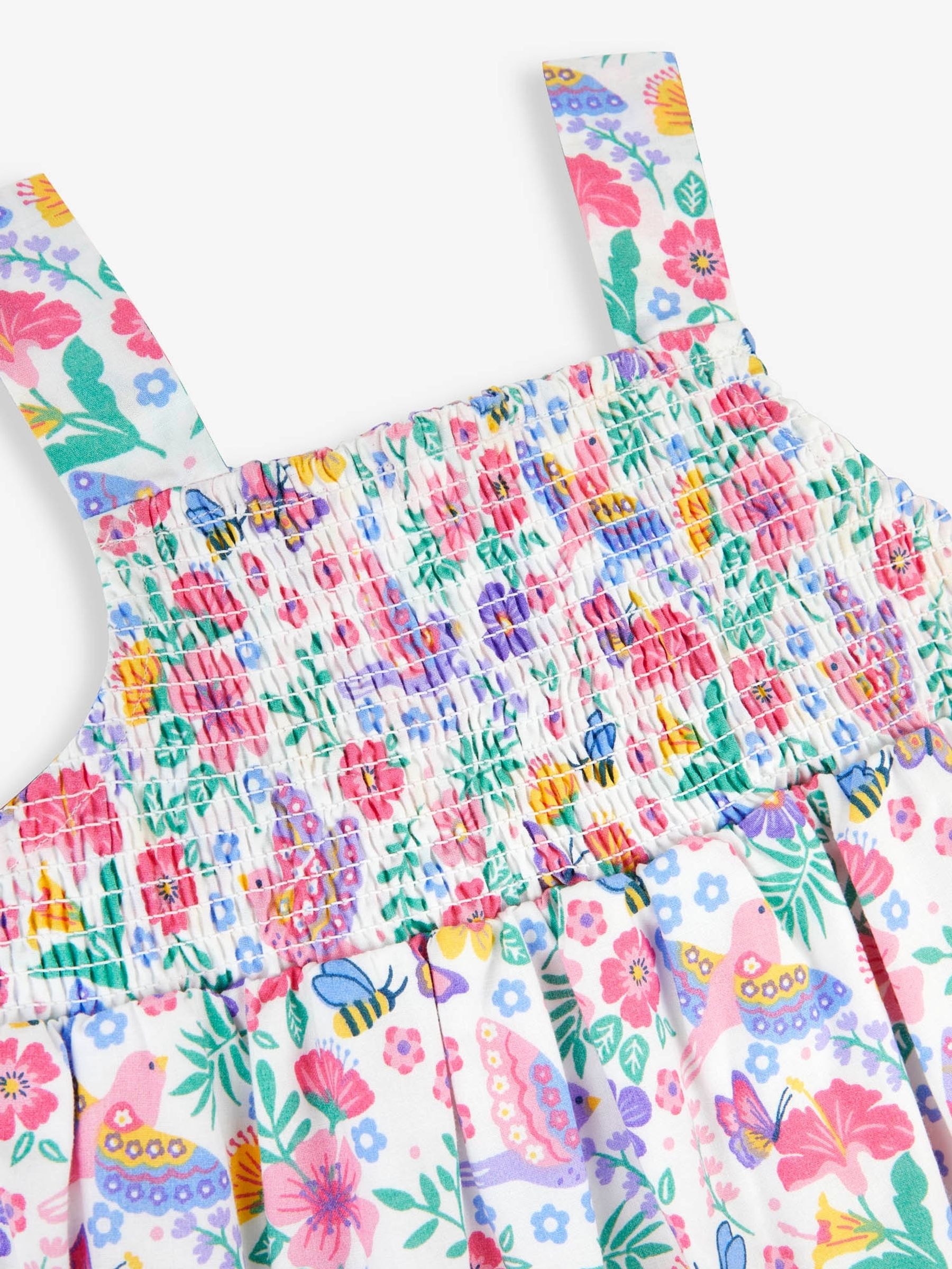 White Bird Floral Print Smocked Summer Dress - Image 4 of 4