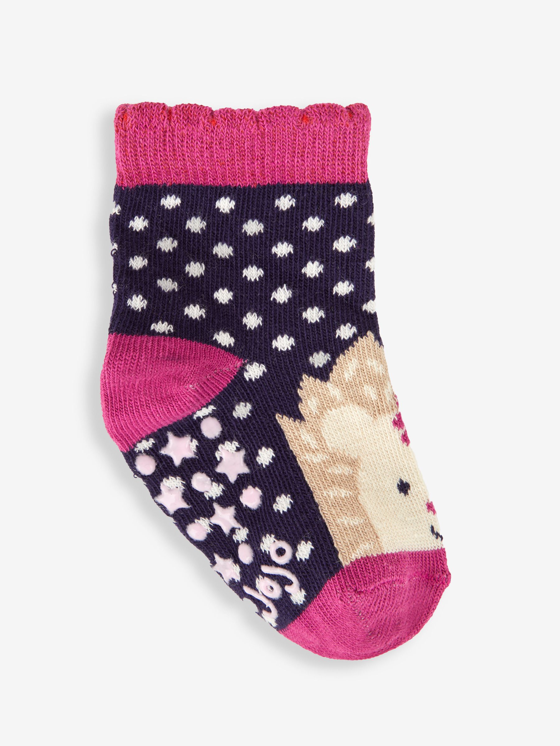Navy Girls' 3-Pack Hedgehog Socks - Image 5 of 5