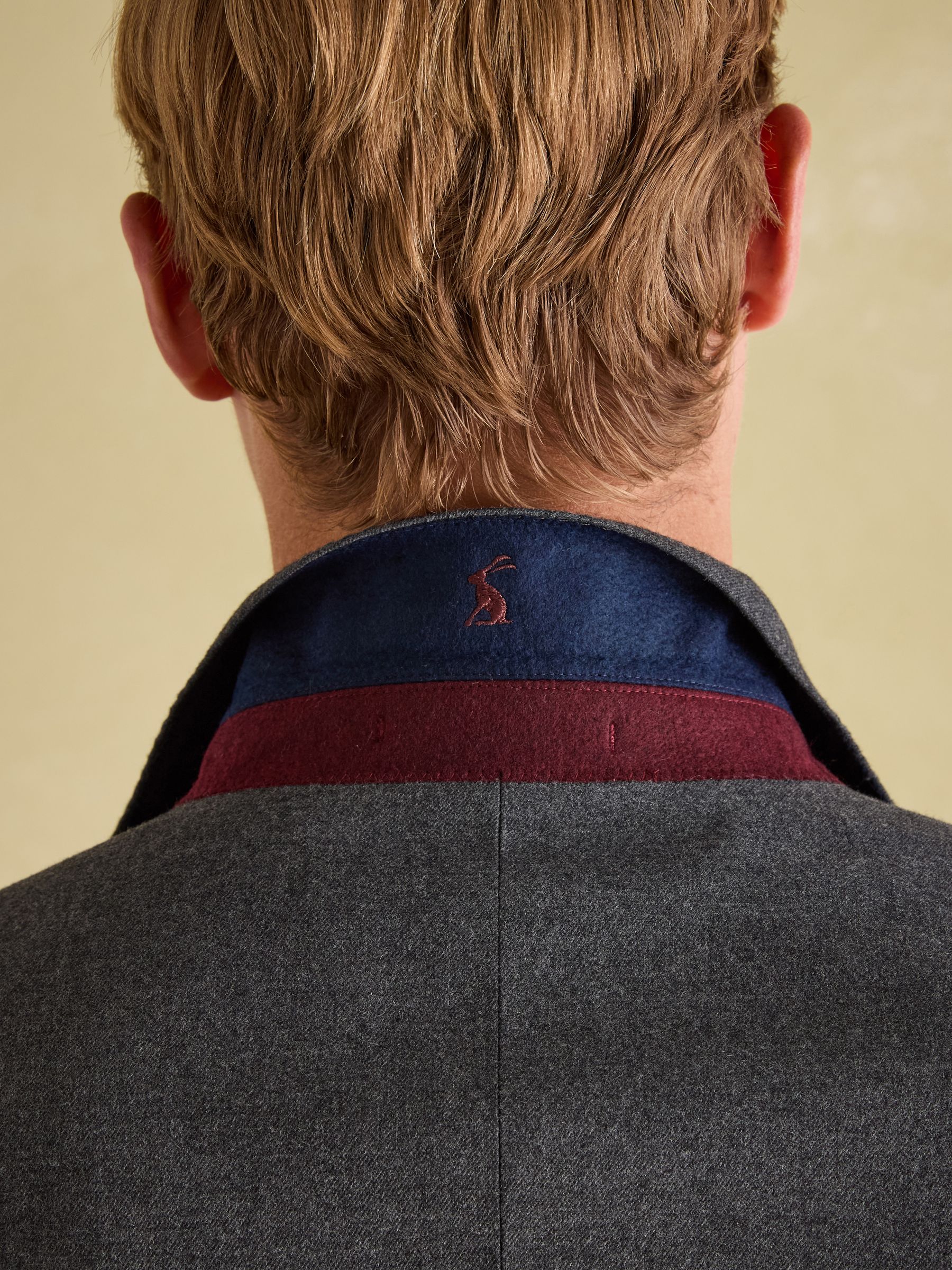 Grey Slim Fit Flannel Suit Jacket - Image 5 of 11