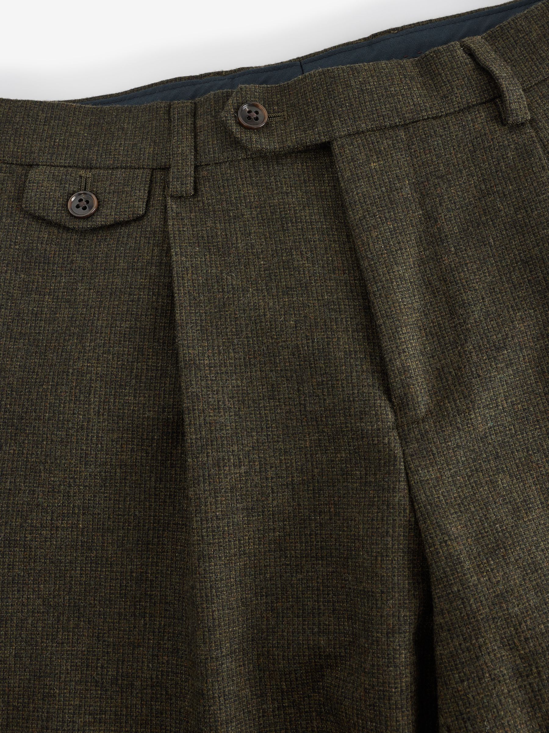 Green Slim Fit Texture Suit Trousers - Image 8 of 10