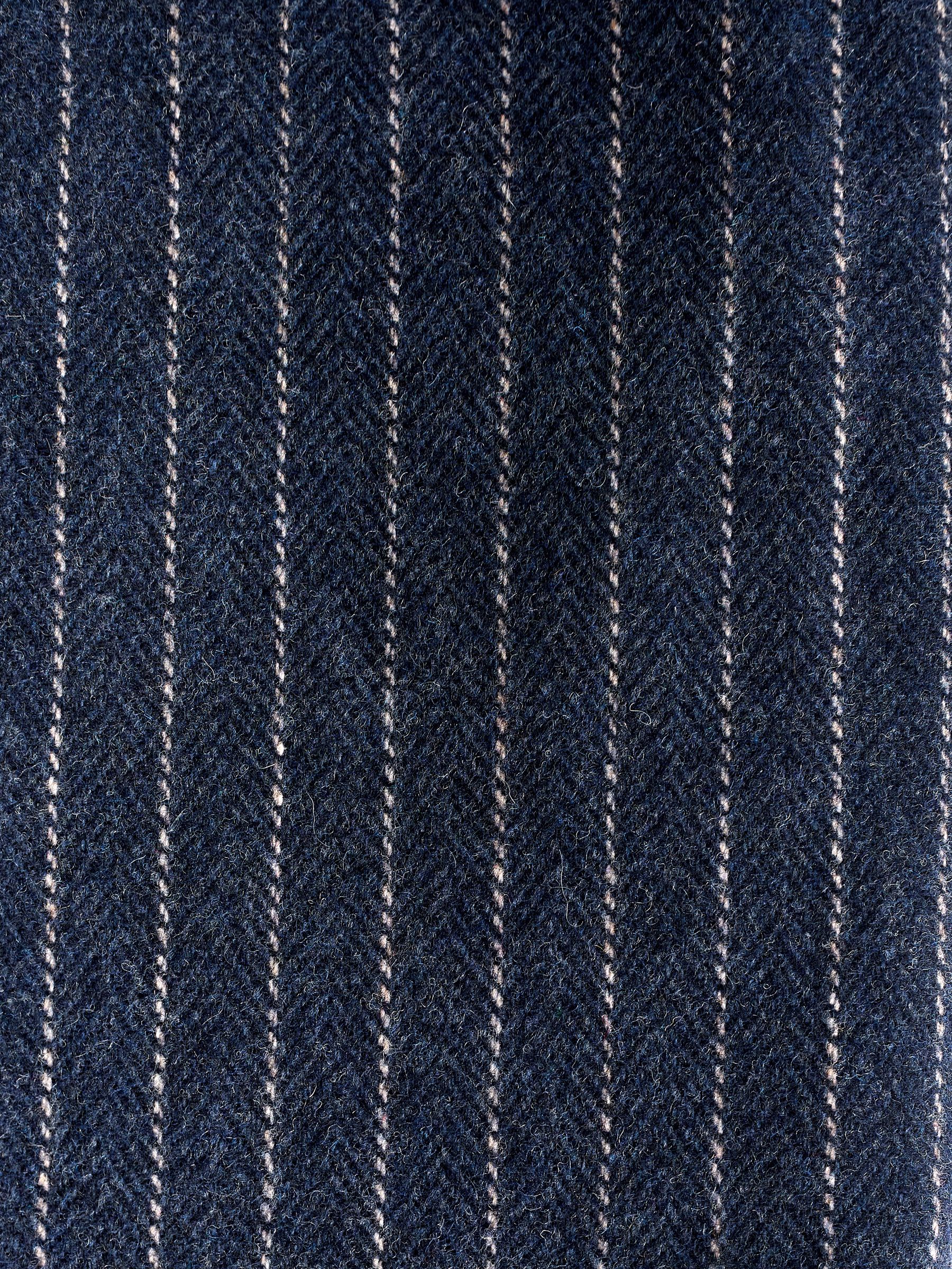 Navy Slim Fit Pinstripe Suit Trousers - Image 9 of 9