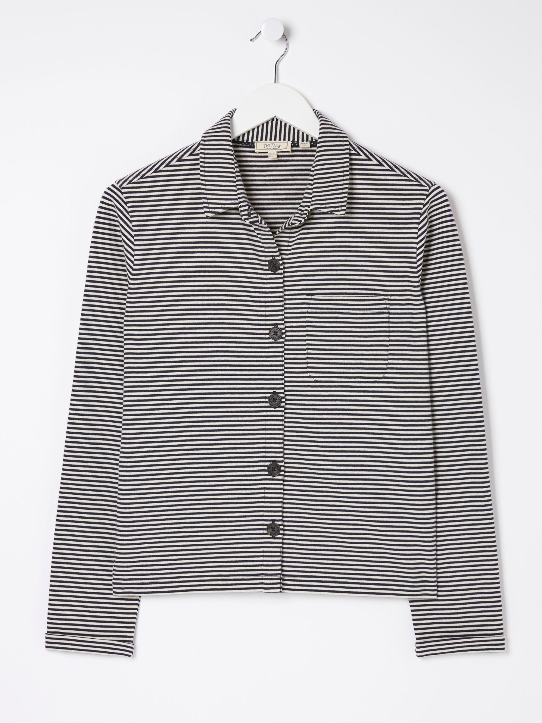 Jess Blue Stripe Jersey Shirt - Image 6 of 6