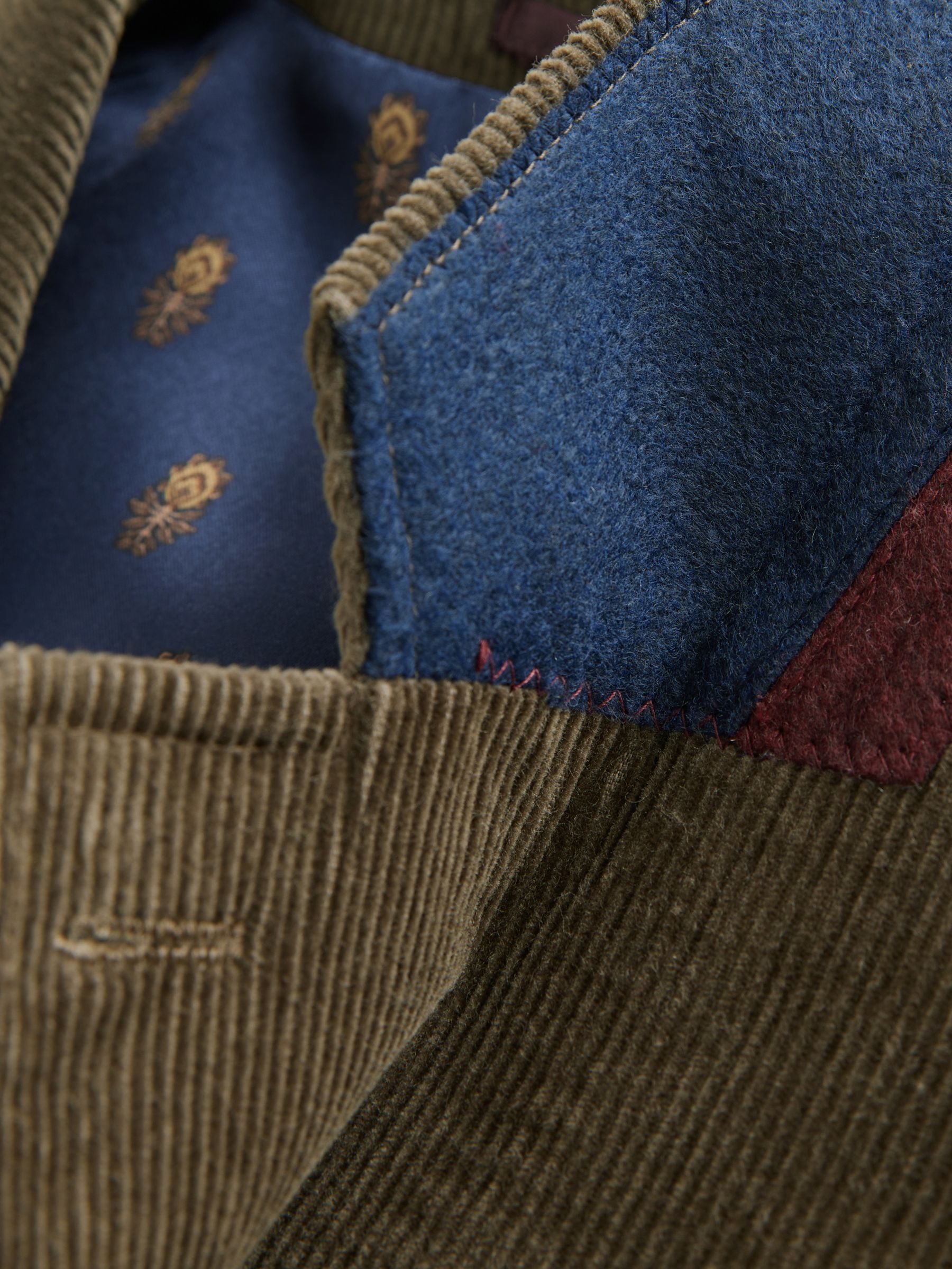 Green Corduroy Slim Fit Suit Jacket - Image 7 of 8