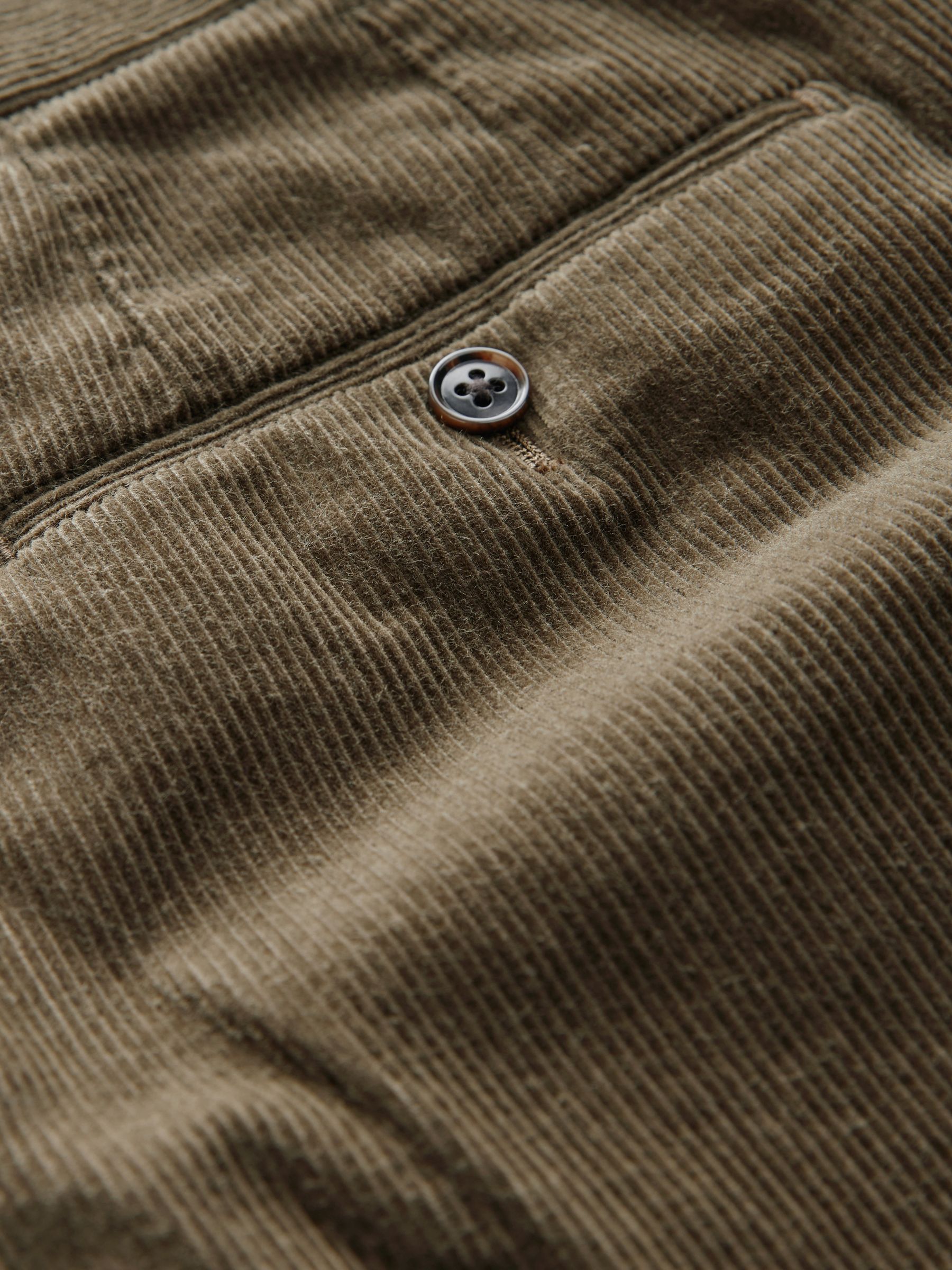 Green Corduroy Slim Fit Suit Trousers - Image 8 of 9