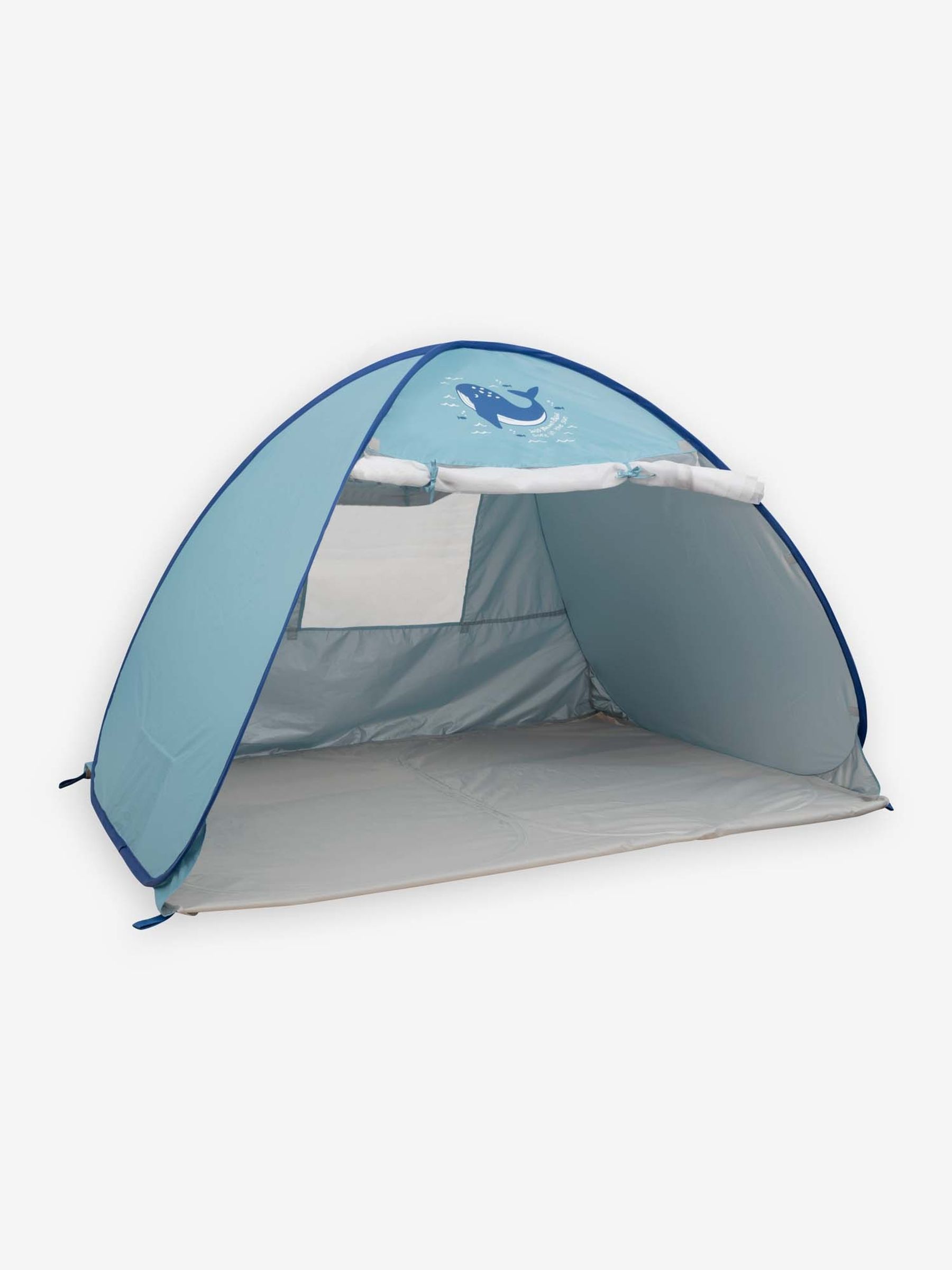 Infant Sized Sun Protection Tent with Mosquito Net in Blue - Image 1 of 7