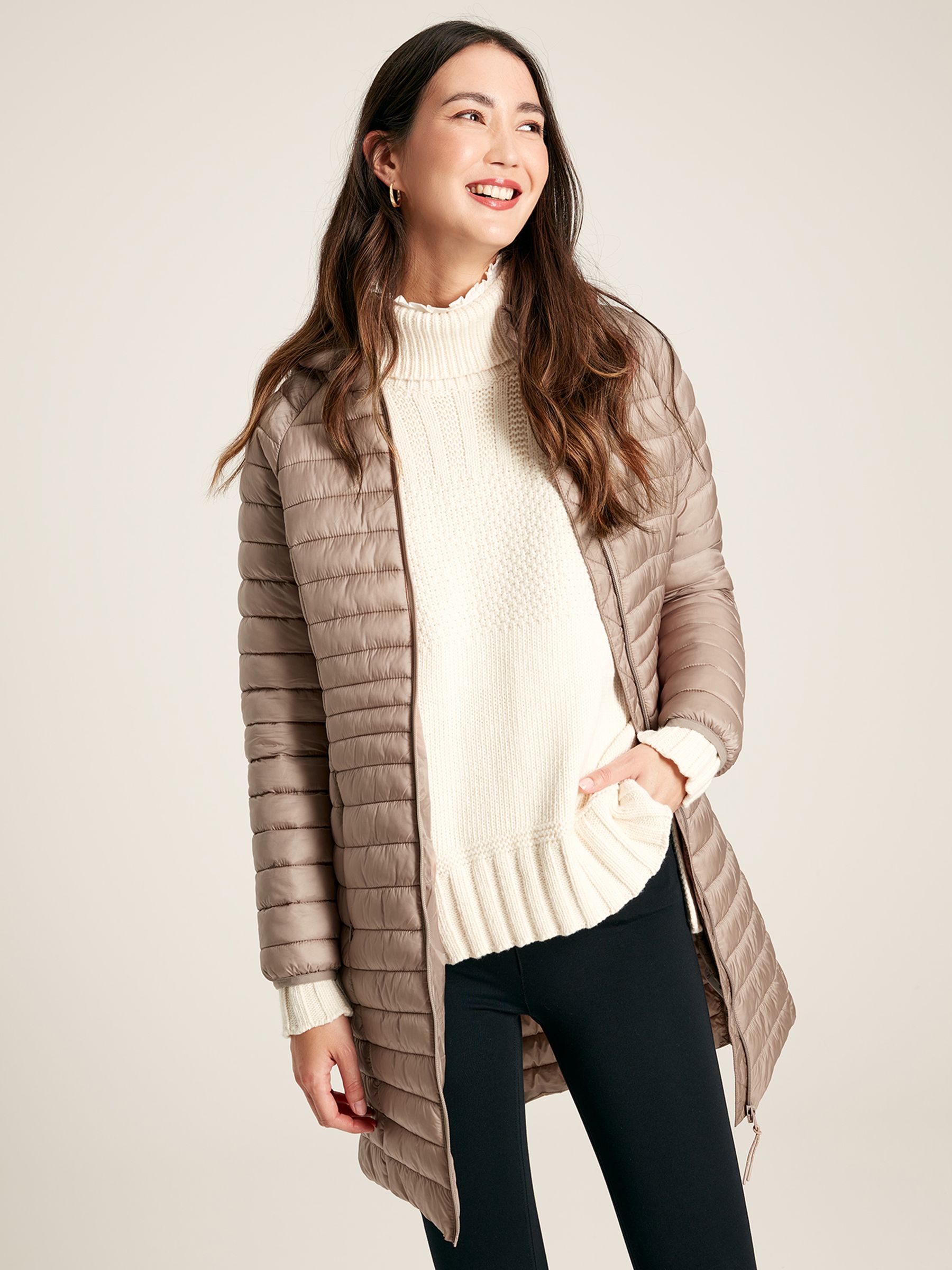 Bramley Pearl Showerproof Long Packable Padded Coat - Image 3 of 7