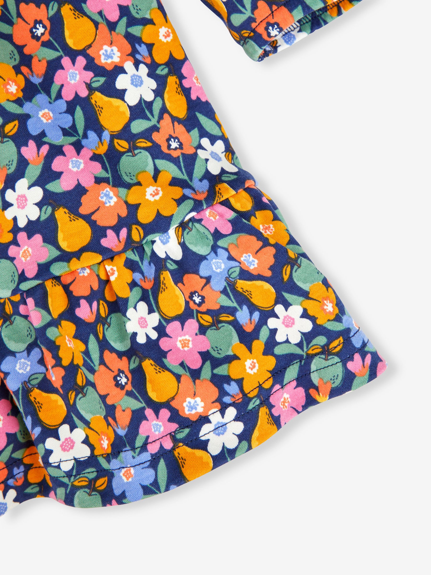 Navy Girls' Orchard Floral Fruit Tiered Dress - Image 3 of 3