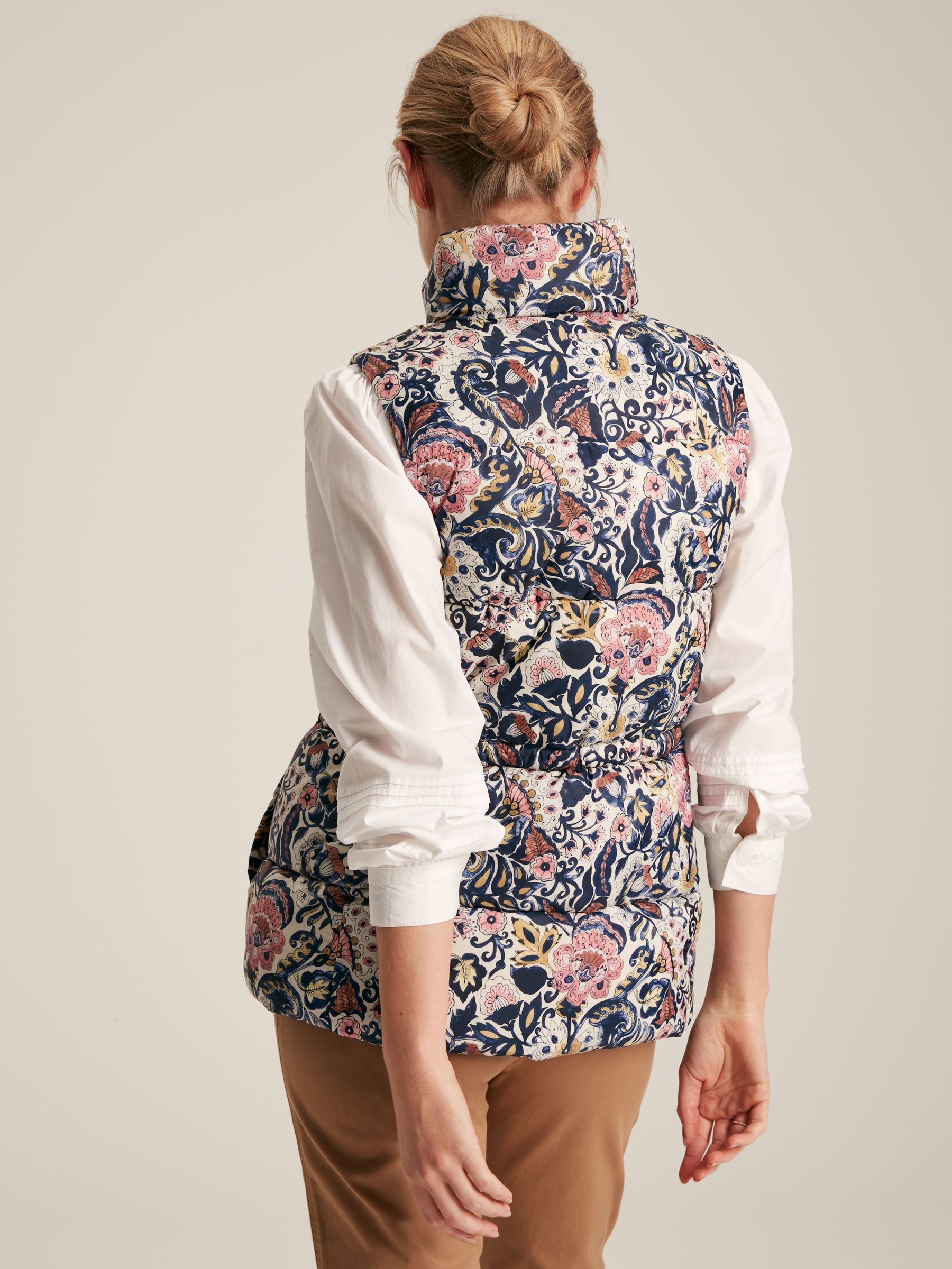 Upperton Blue Paisley Print Showerproof Padded Gilet - Image 2 of 8