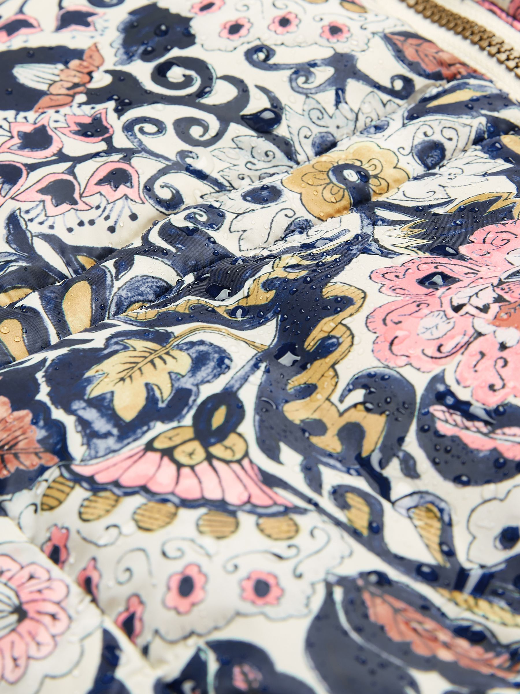Upperton Blue Paisley Print Showerproof Padded Gilet - Image 8 of 8