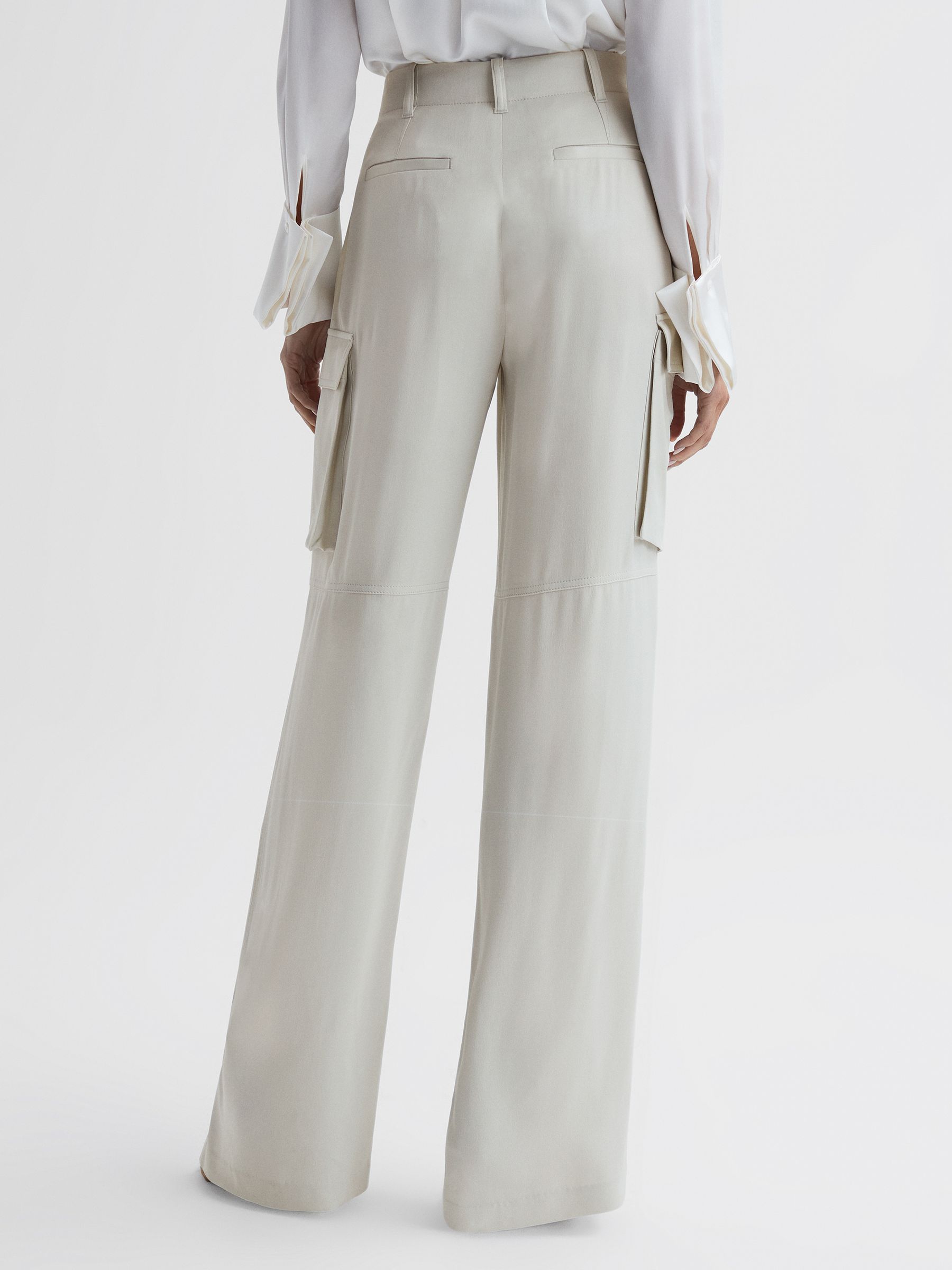 Wide Leg Combat Trousers in Neutral - Image 5 of 5