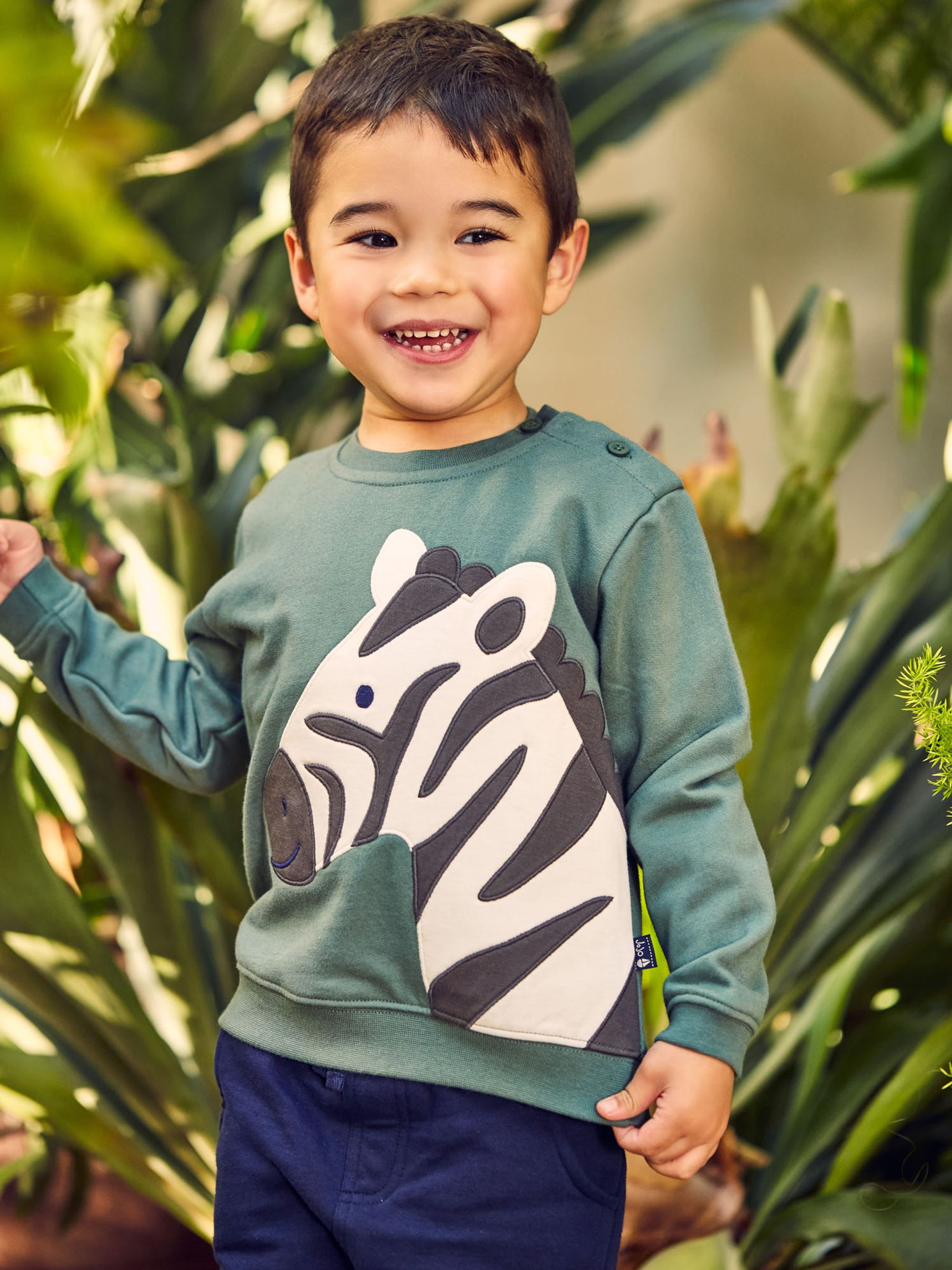 Khaki Kids' Zebra Sweatshirt - Image 2 of 3