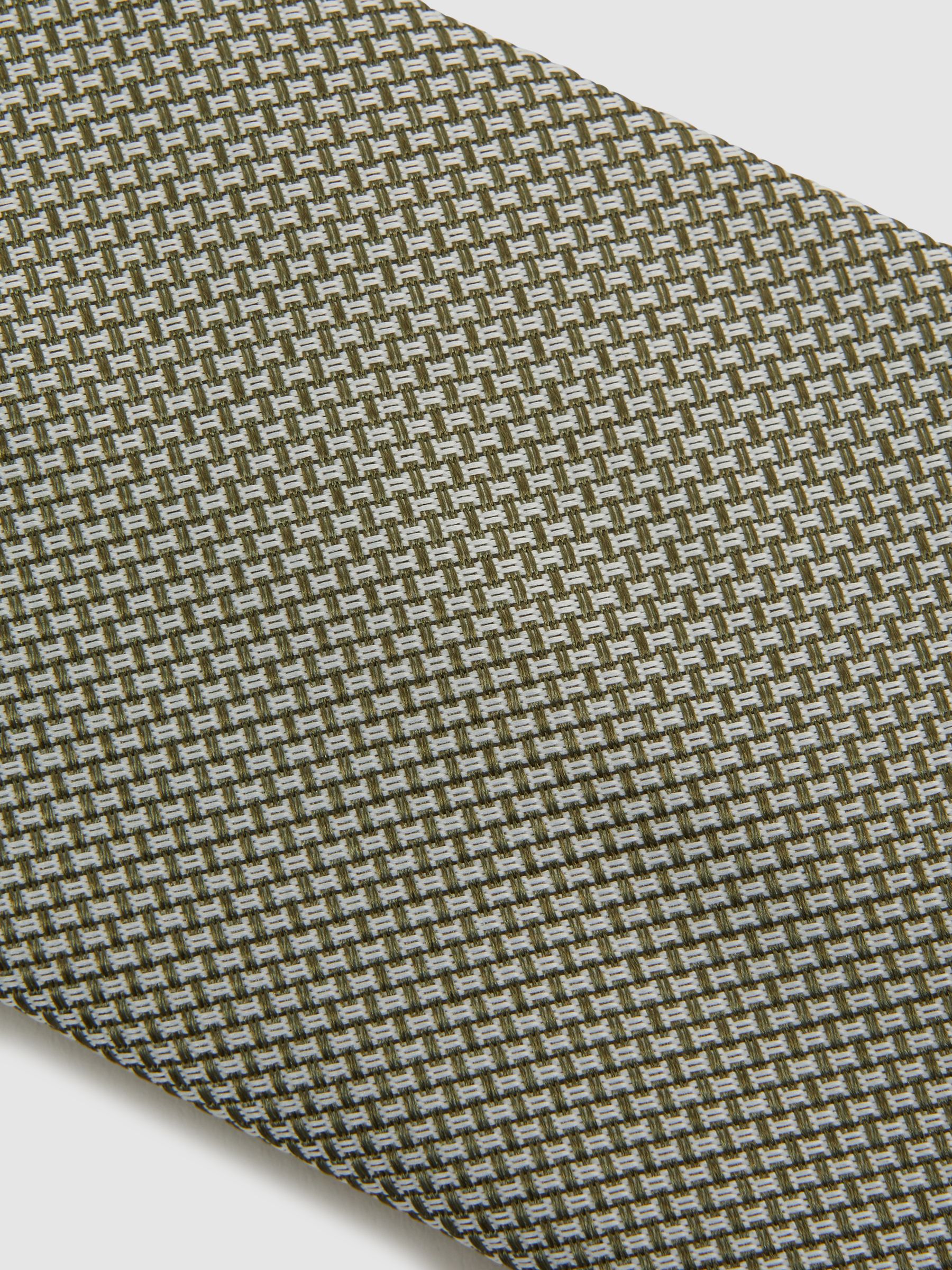 Textured Silk-Blend Tie in Soft Sage - Image 5 of 5
