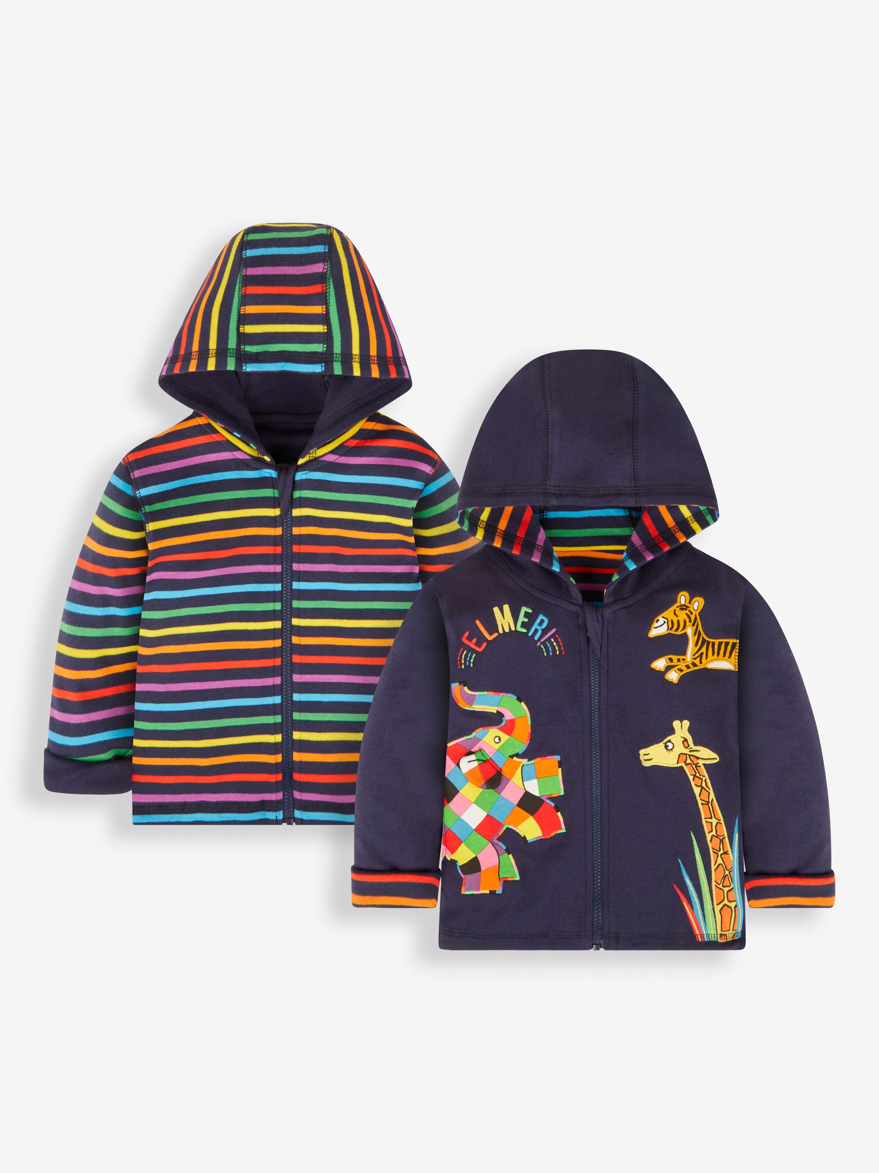 Navy Kids' Elmer Appliqué Zip-Up Hoodie - Image 1 of 10