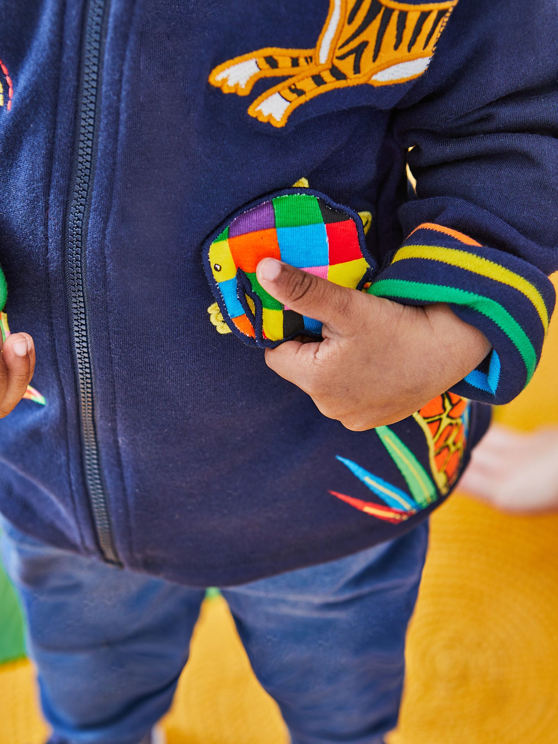 Navy Kids' Elmer Appliqué Zip-Up Hoodie - Image 10 of 10