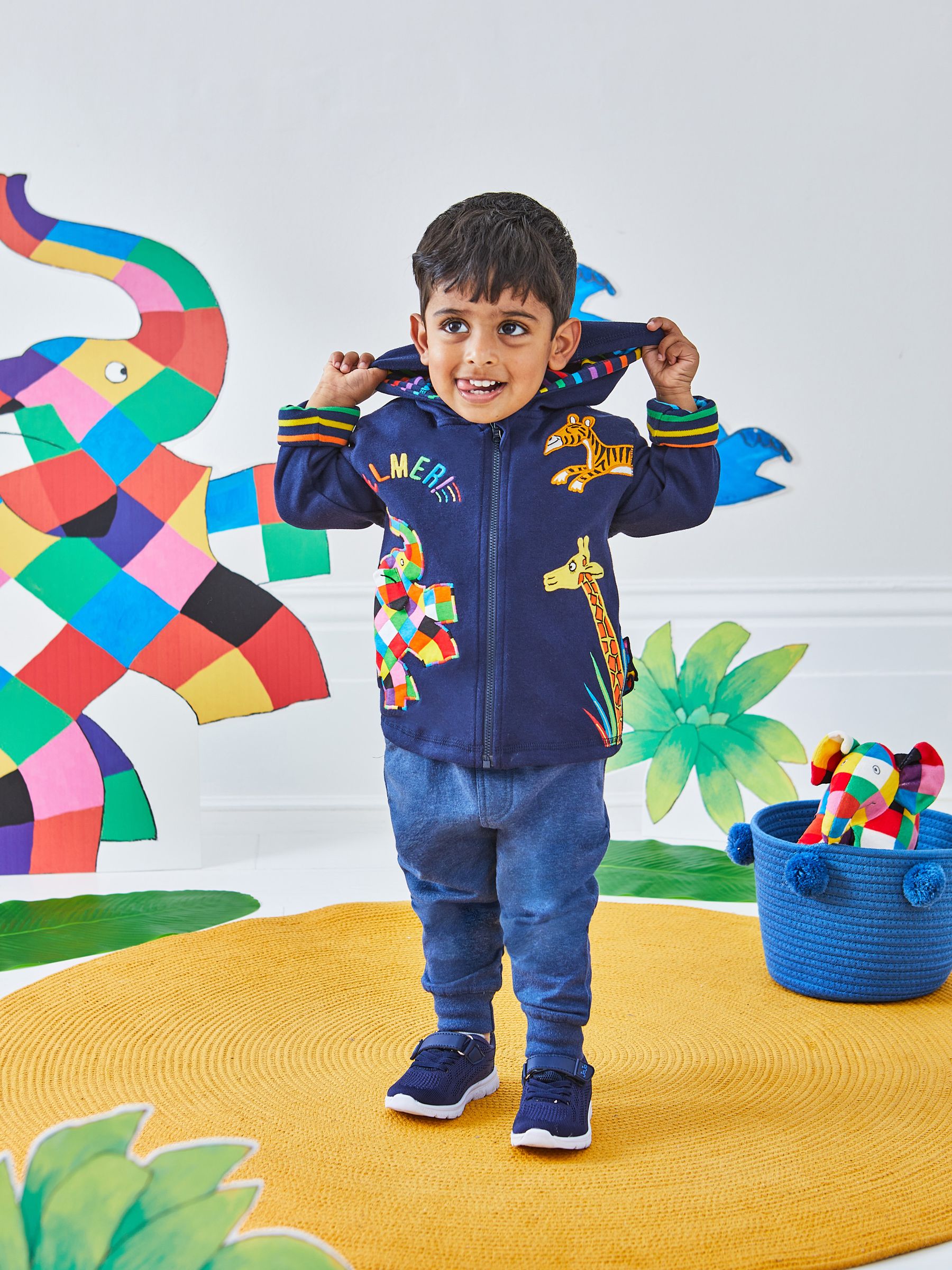 Navy Kids' Elmer Appliqué Zip-Up Hoodie - Image 8 of 10