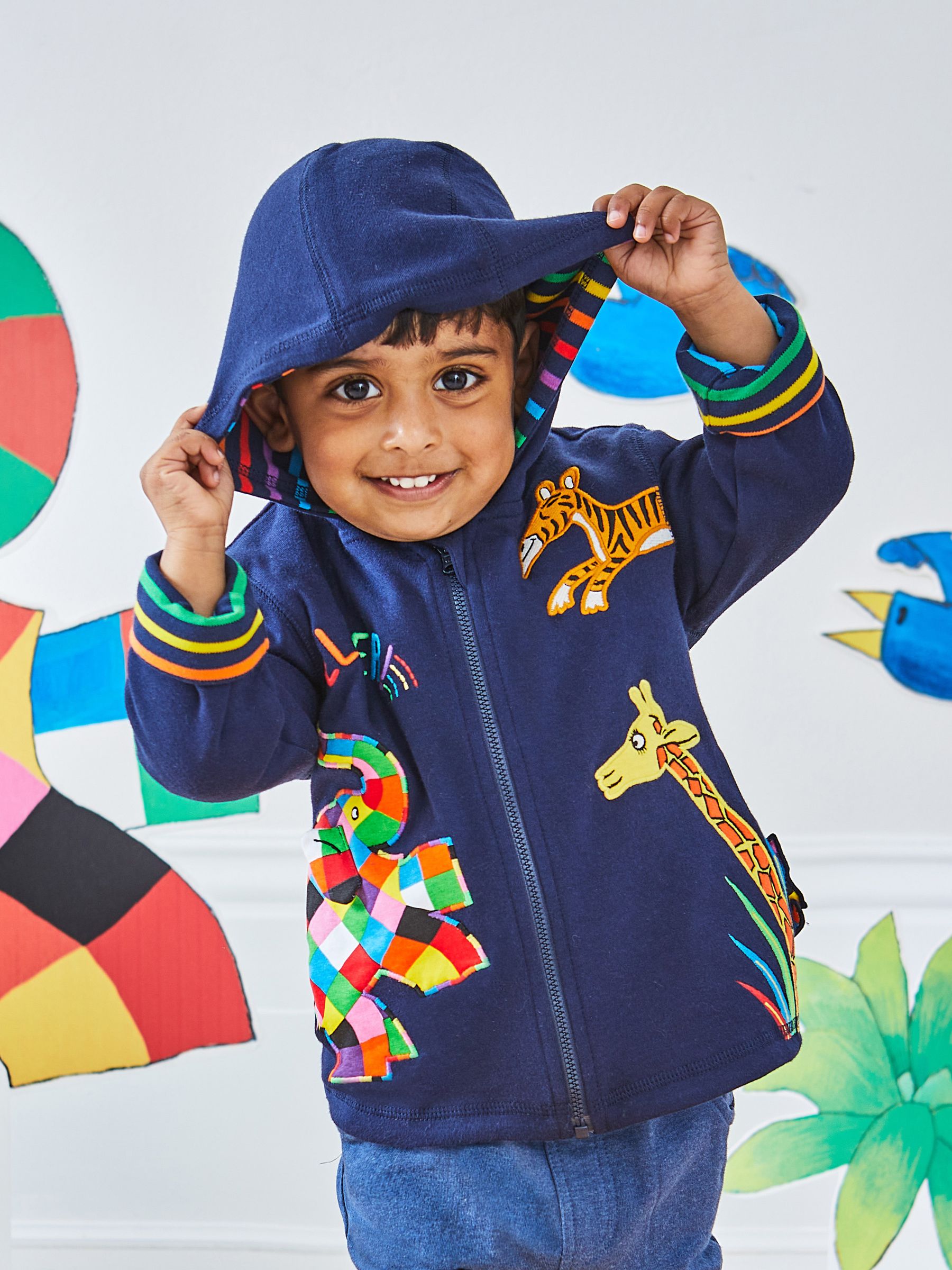 Navy Kids' Elmer Appliqué Zip-Up Hoodie - Image 9 of 10