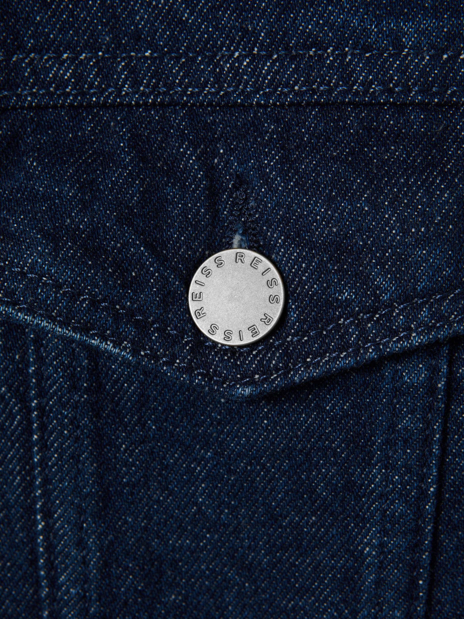 Relaxed Denim Jumpsuit in Indigo - Image 5 of 6