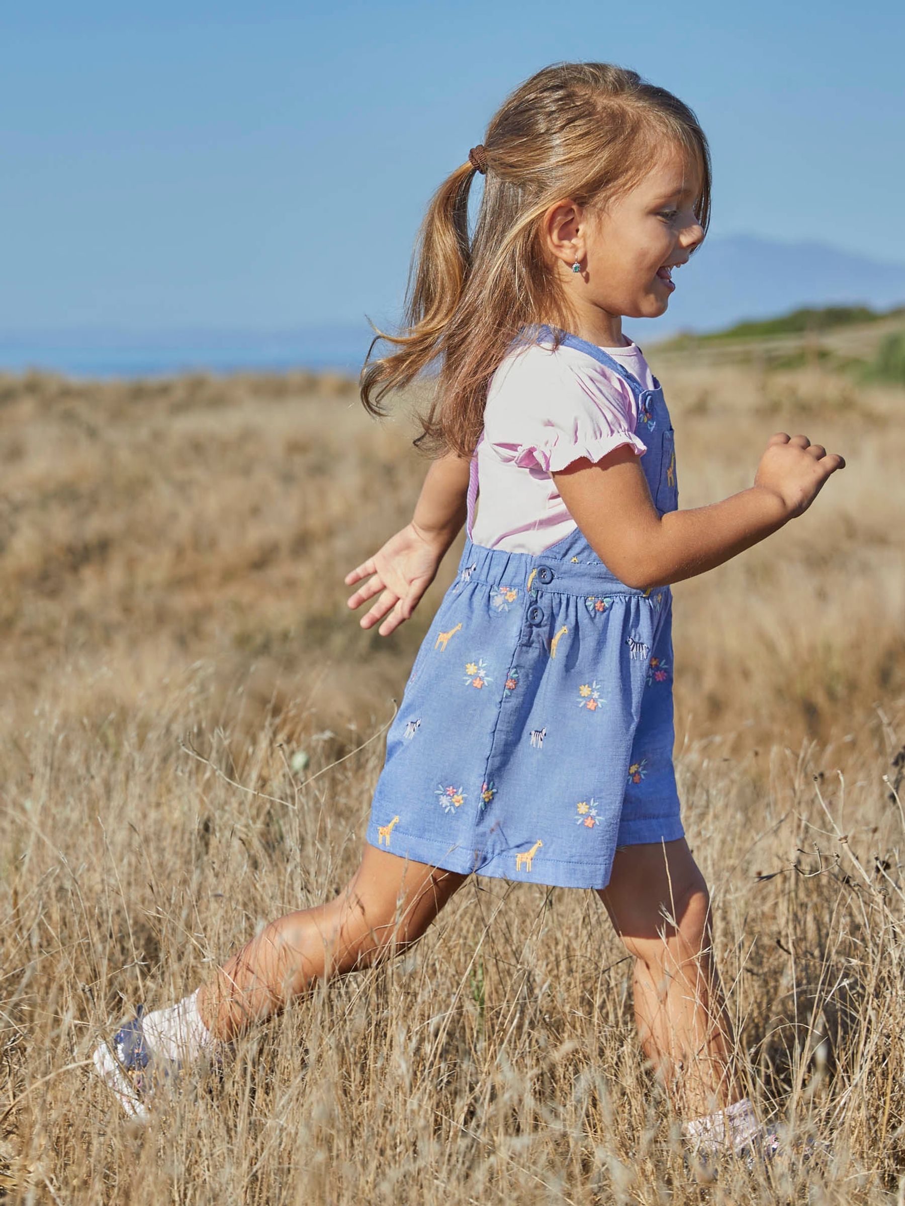 Chambray Safari Embroidered Culotte Dungarees - Image 2 of 5