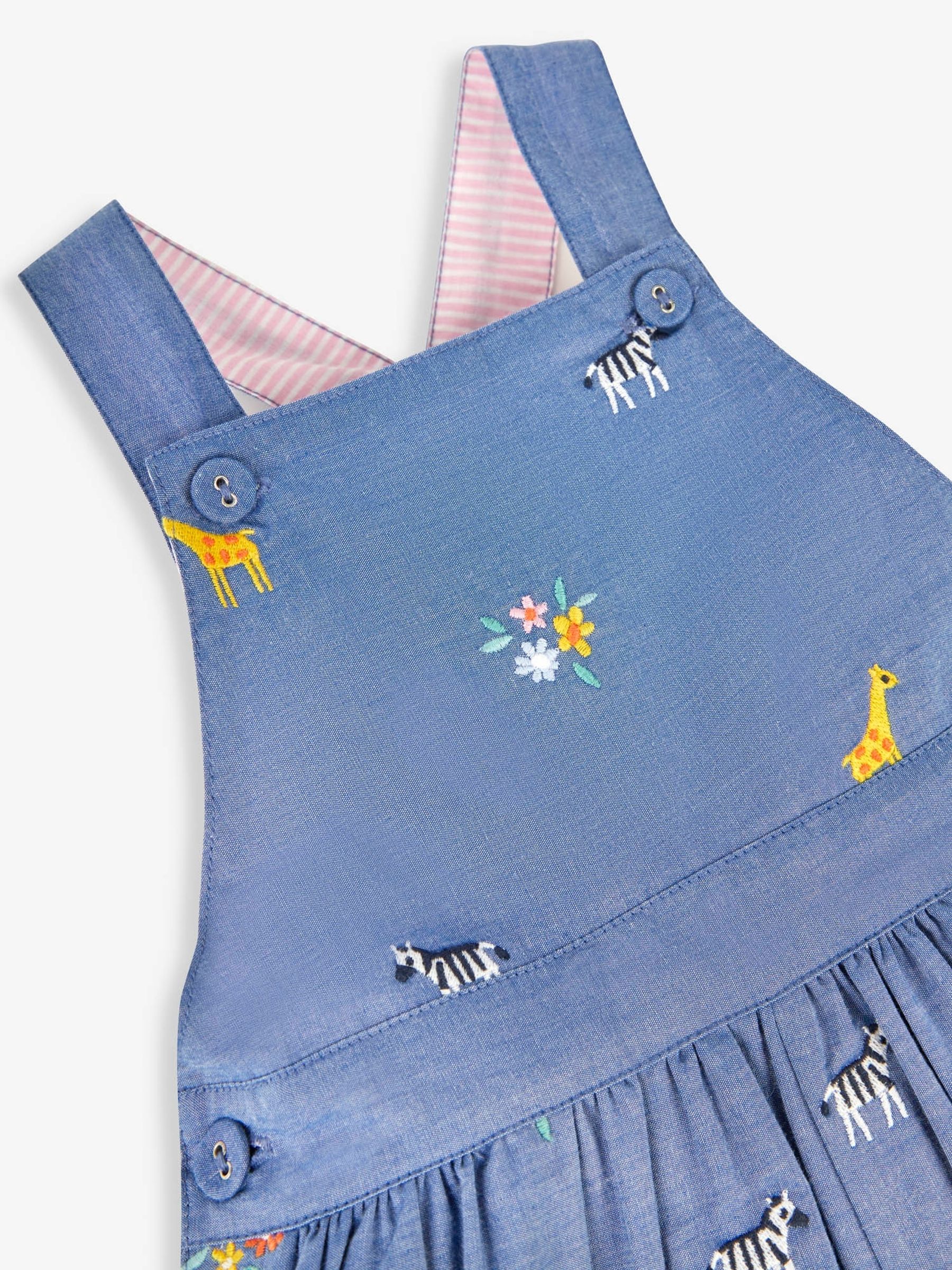 Chambray Safari Embroidered Culotte Dungarees - Image 4 of 5