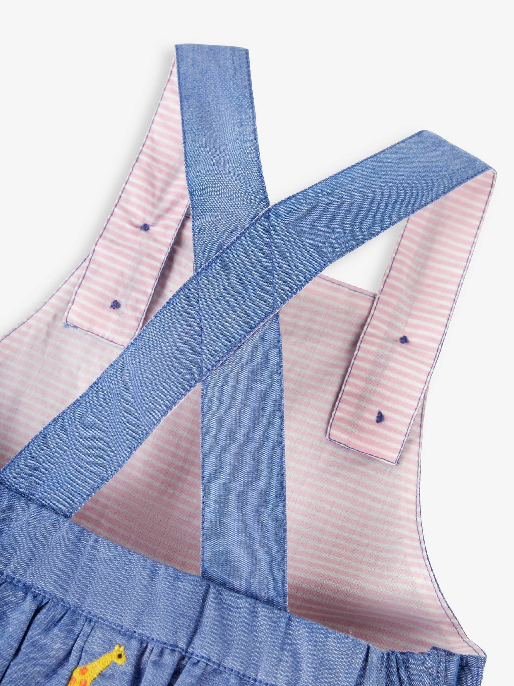 Chambray Safari Embroidered Culotte Dungarees - Image 5 of 5