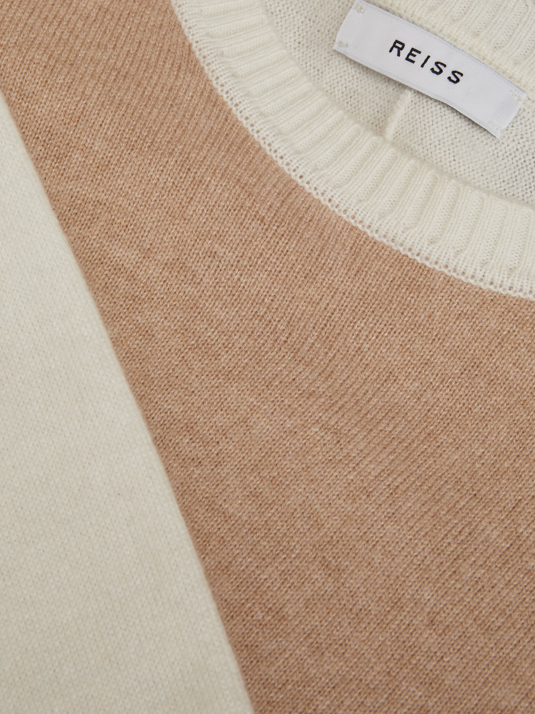 4-9 yrs Colourblock Crew Neck Jumper in Camel - Image 6 of 6