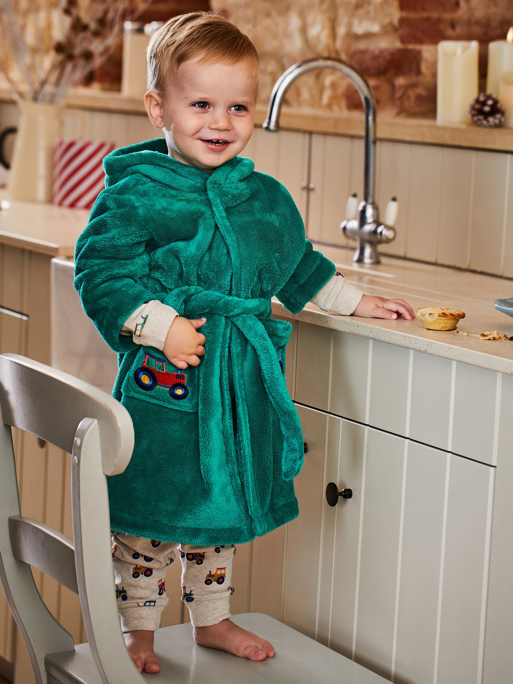 Green Digger Dressing Gown | JoJo Maman Bb Green Digger Dressing Gown | JoJo Maman Bb