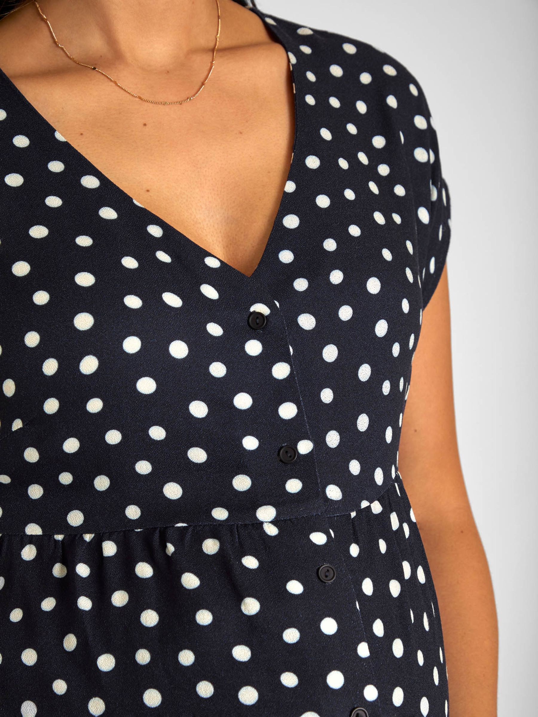Navy Spot Maternity Blouse - Image 6 of 7