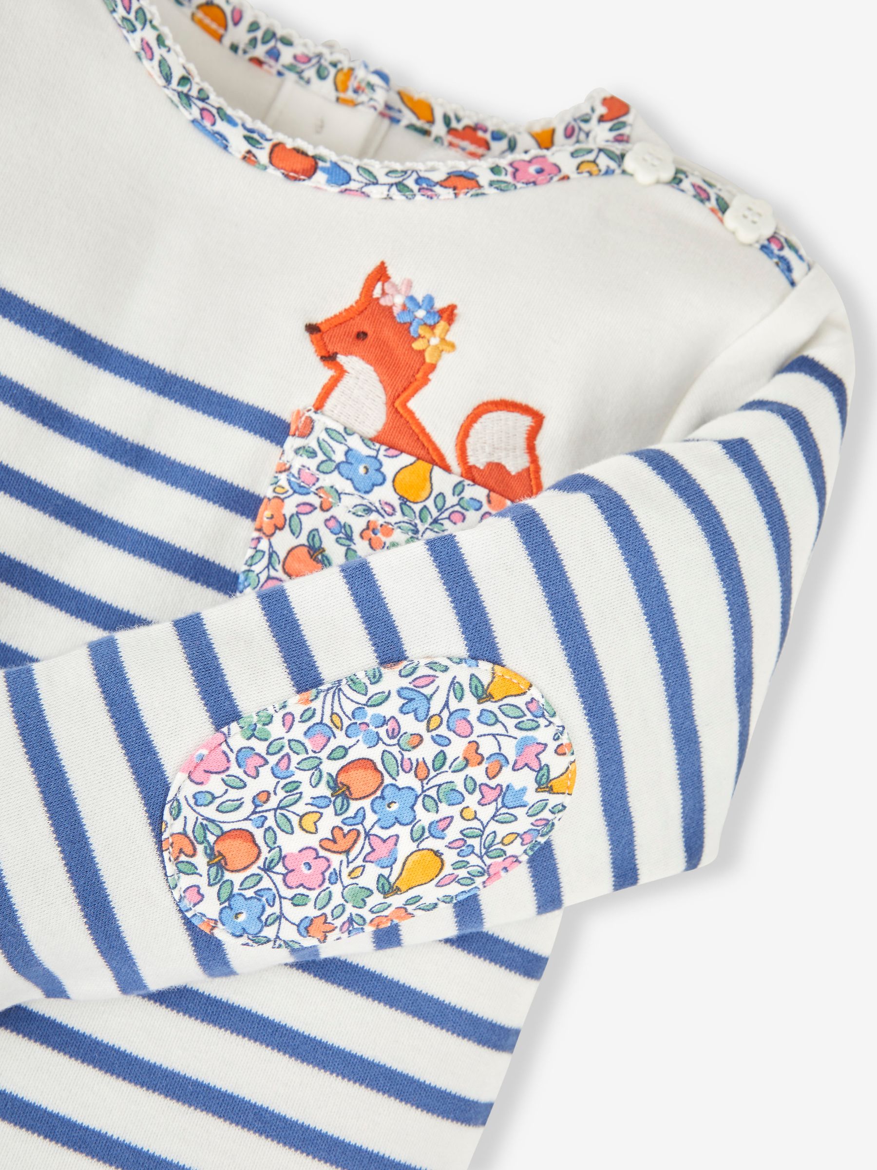Cream Girls' Fox Pocket Breton Top - Image 3 of 3