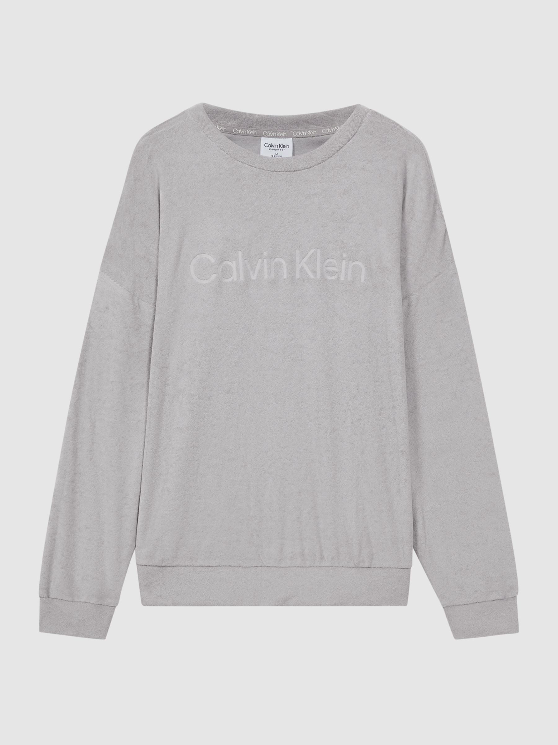 Calvin Klein Underwear Terry Towelling Crew Neck Sweatshirt in Grey - Image 2 of 6
