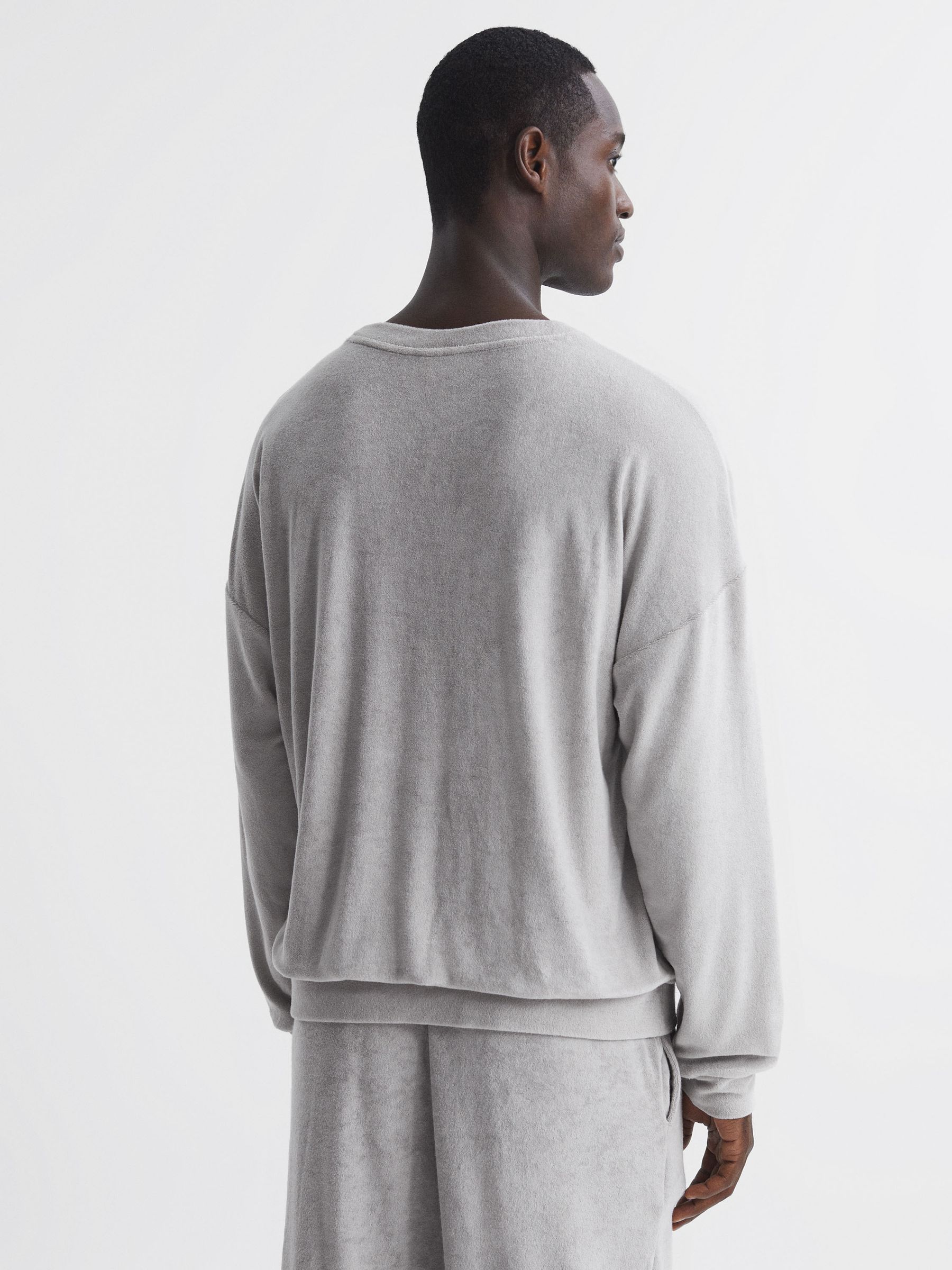 Calvin Klein Underwear Terry Towelling Crew Neck Sweatshirt in Grey - Image 5 of 6