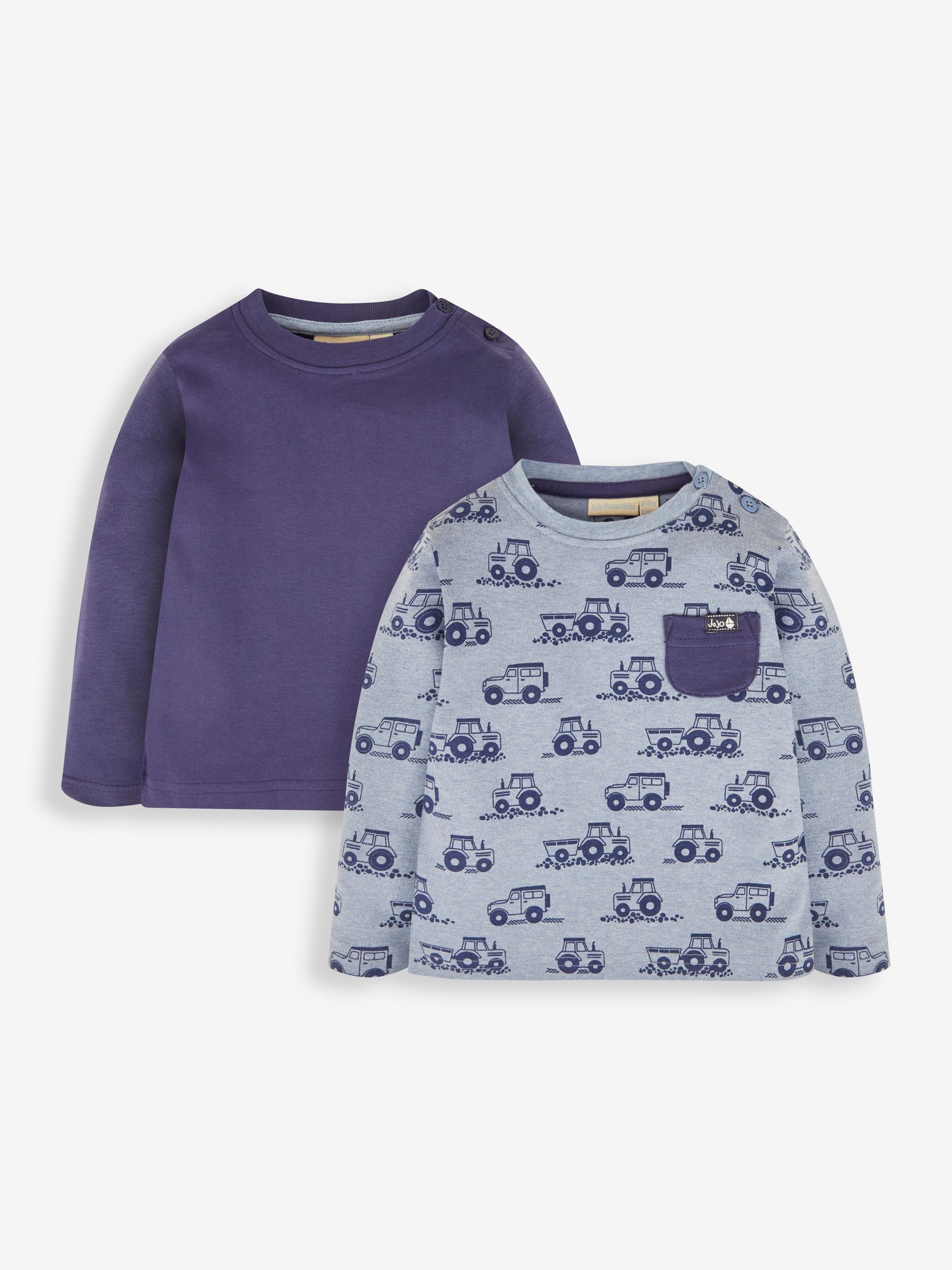 Blue Boys' Tractor & Plain Tops - Image 1 of 6