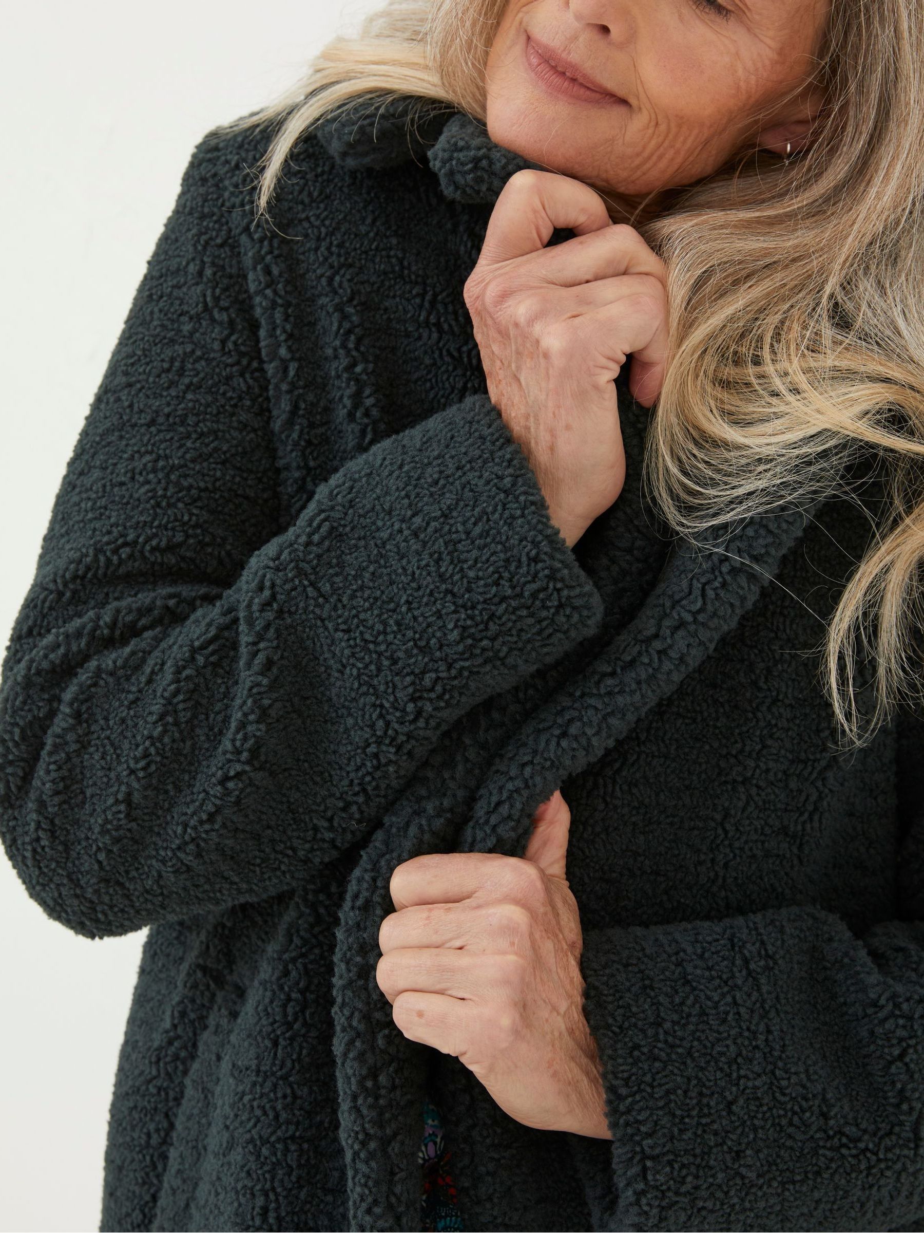 Green Mylah Teddy Longline Coat - Image 3 of 4