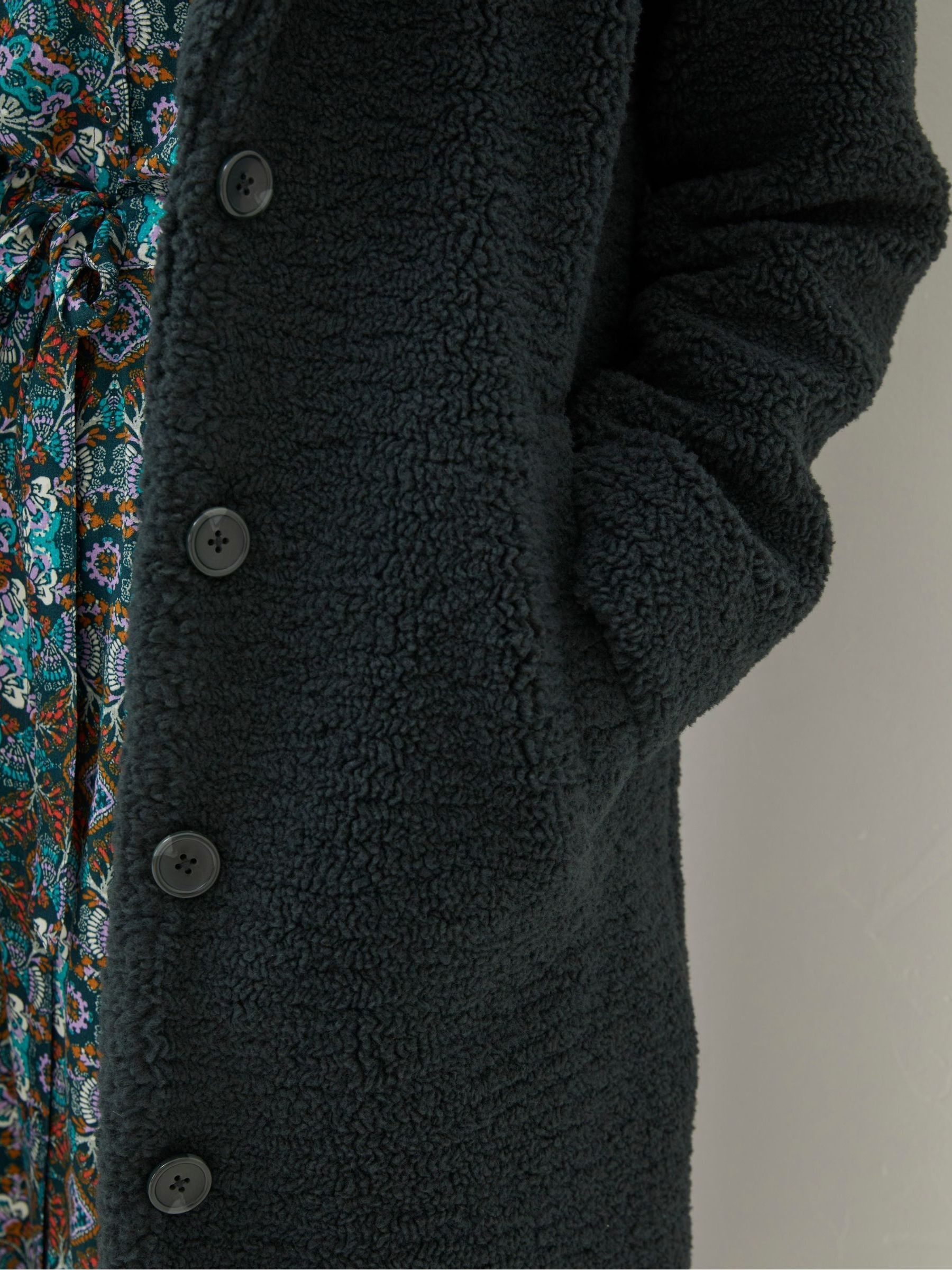 Green Mylah Teddy Longline Coat - Image 4 of 4