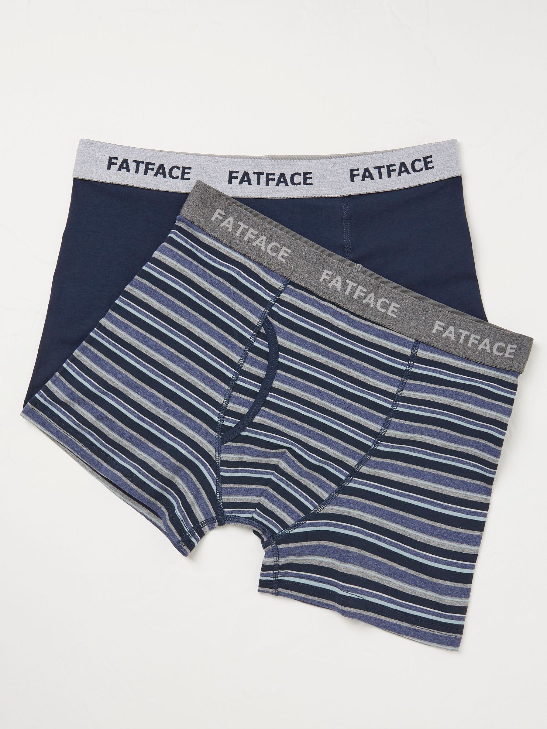 West Blue Bay Stripe Boxers 2 Pack - Image 1 of 2 West Blue Bay Stripe Boxers 2 Pack - Image 1 of 2