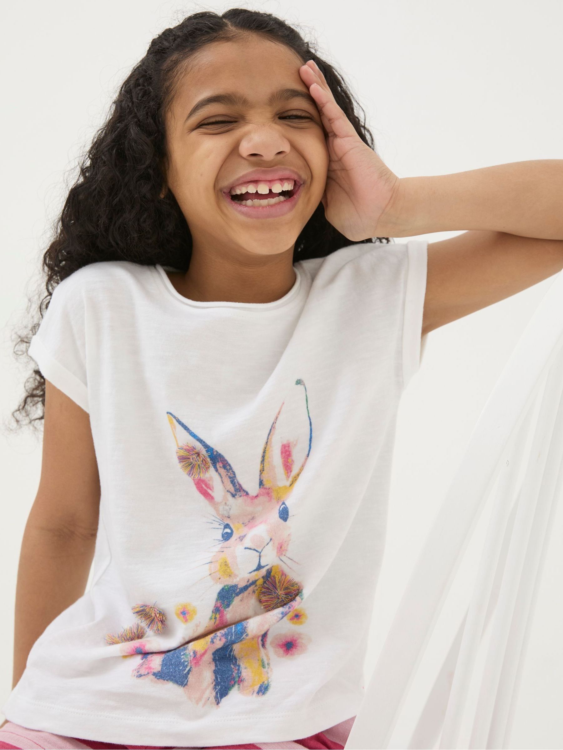 Natural Watercolour Bunny T-Shirt - Image 3 of 5