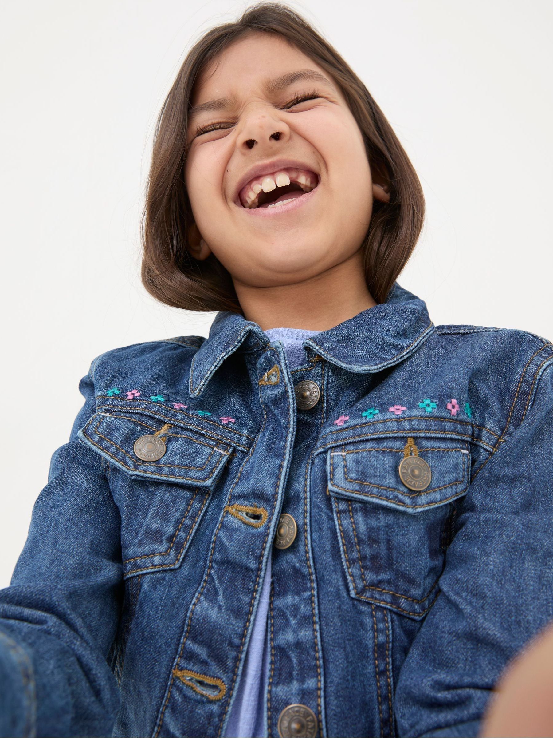 Blue Embroidered Denim Jacket - Image 3 of 7