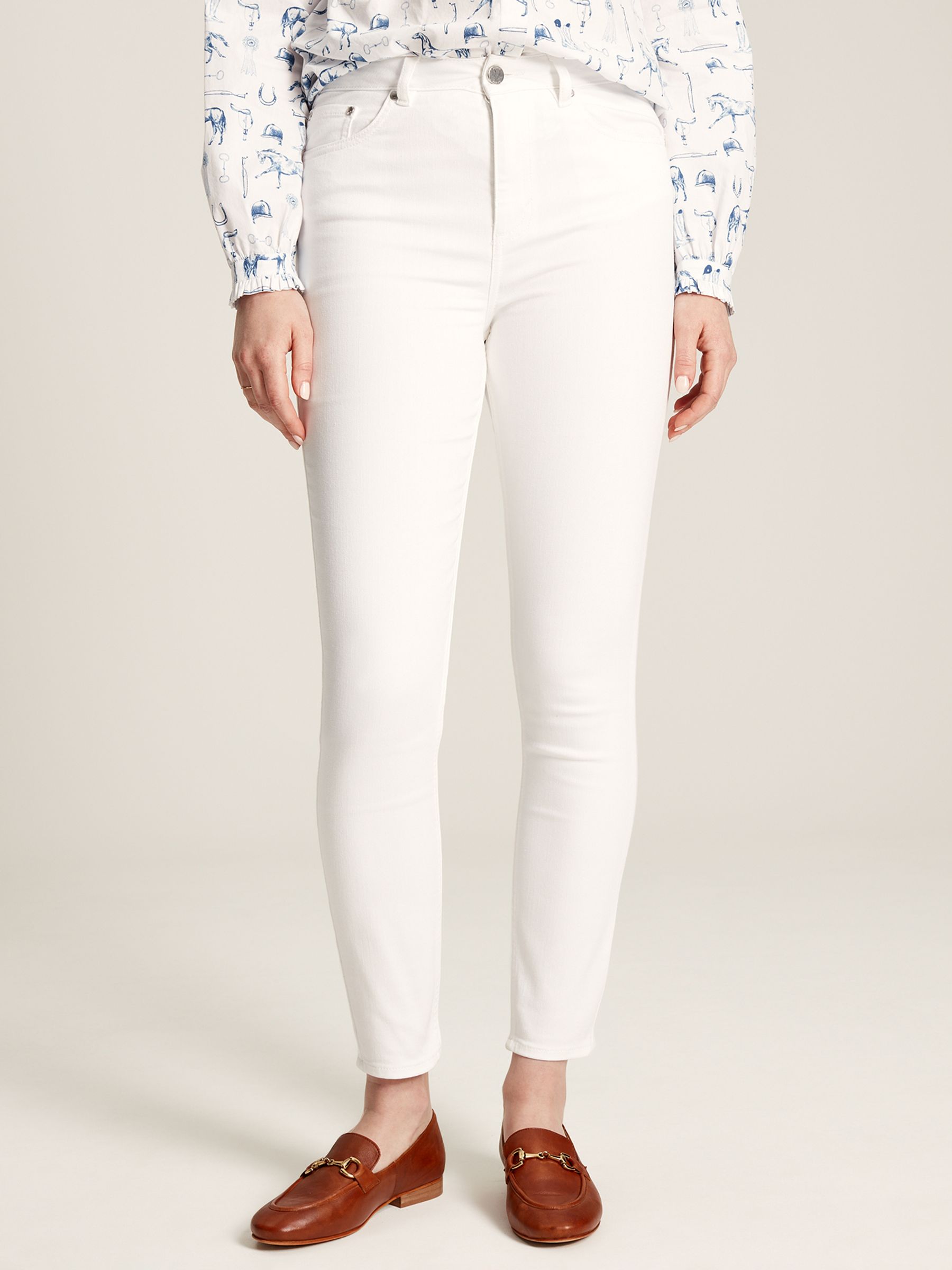 White Denim Stretch Skinny Jeans - Image 1 of 6