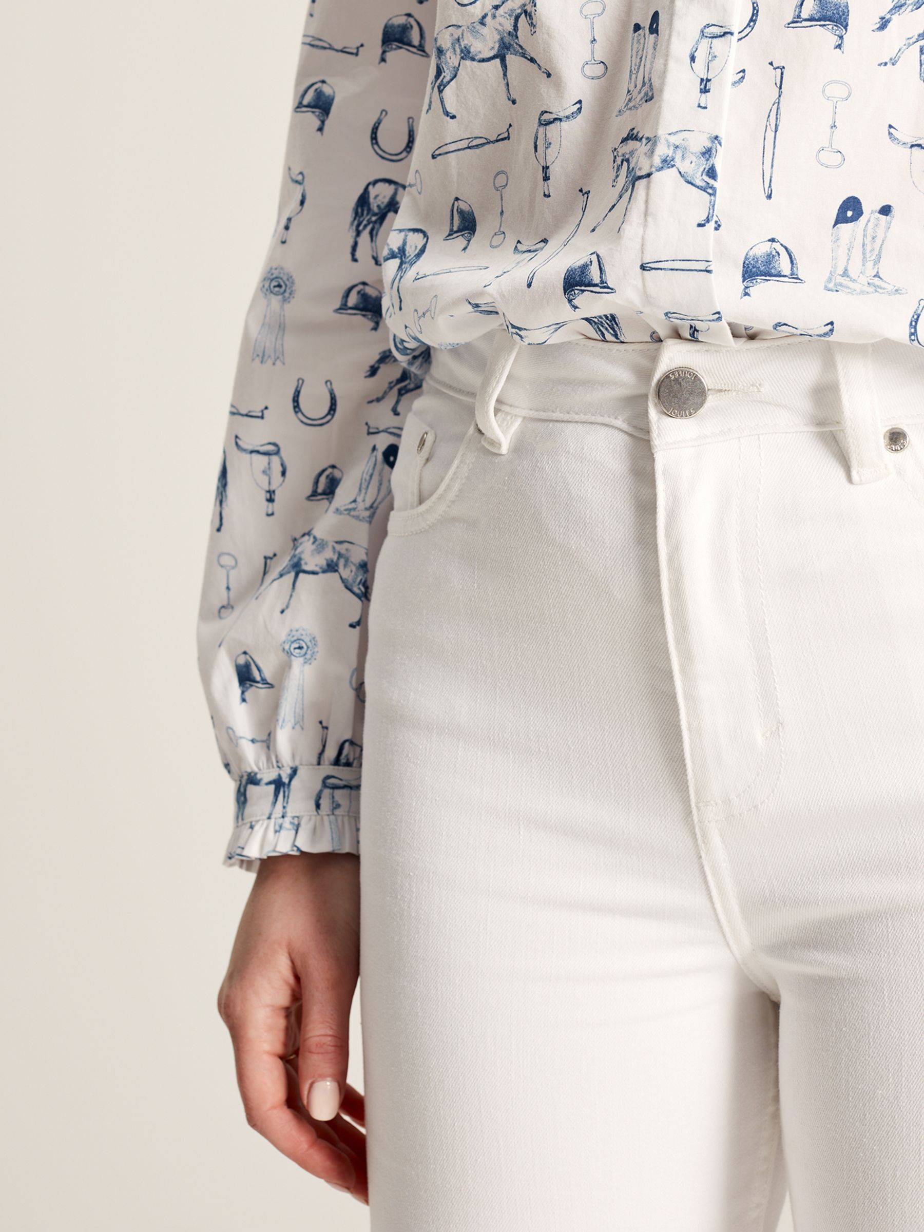 White Denim Stretch Skinny Jeans - Image 2 of 6